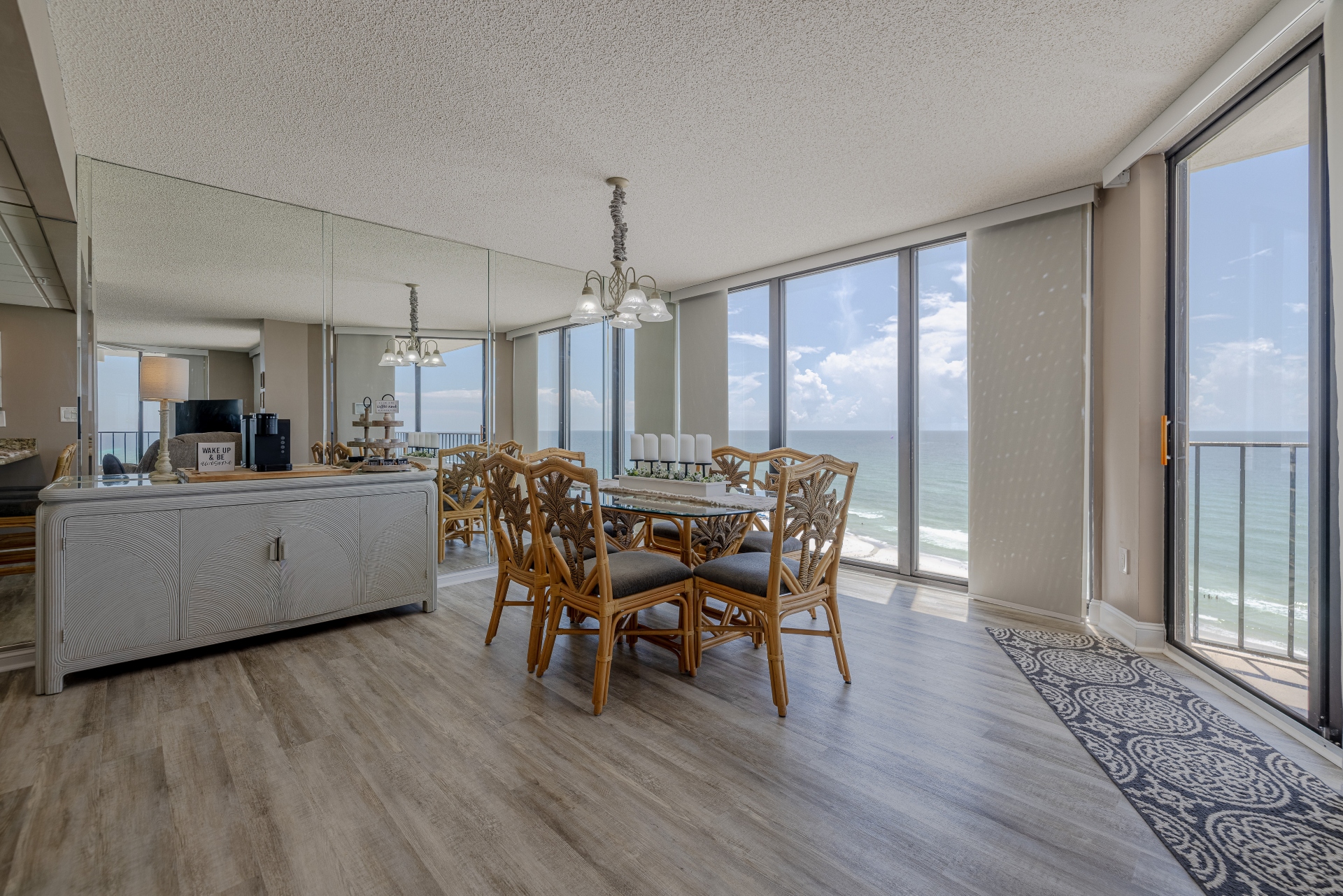 Dining table and coffee bar