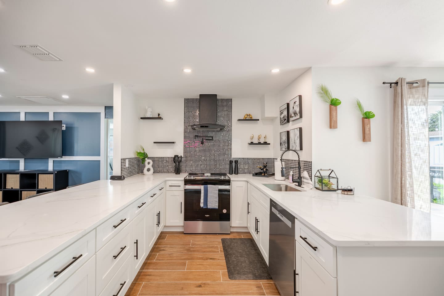 Full kitchen with cooking utensils, cookware, bakeware, indoor & outdoor dishes