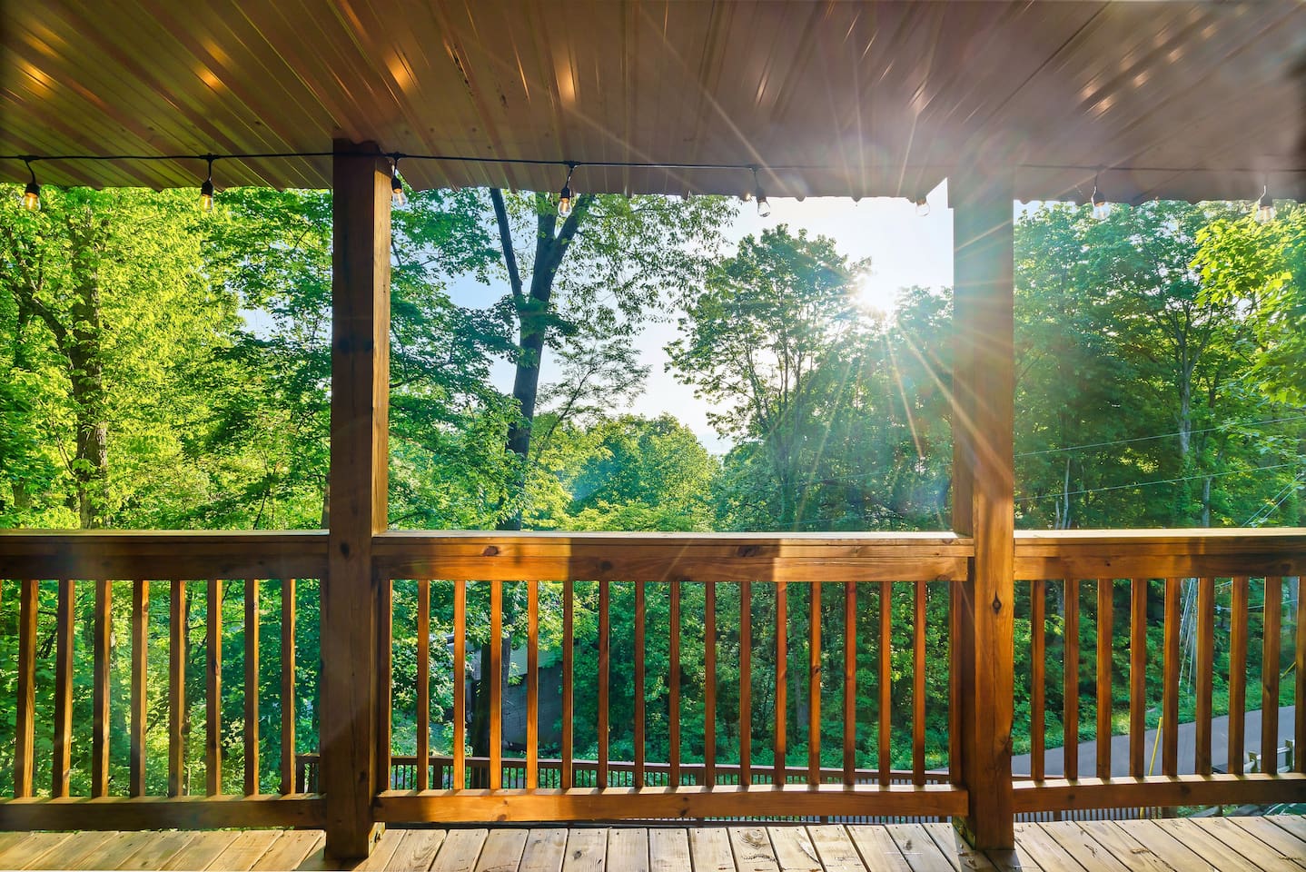 Ahh. Relax on the decks with coffee and mountain air!