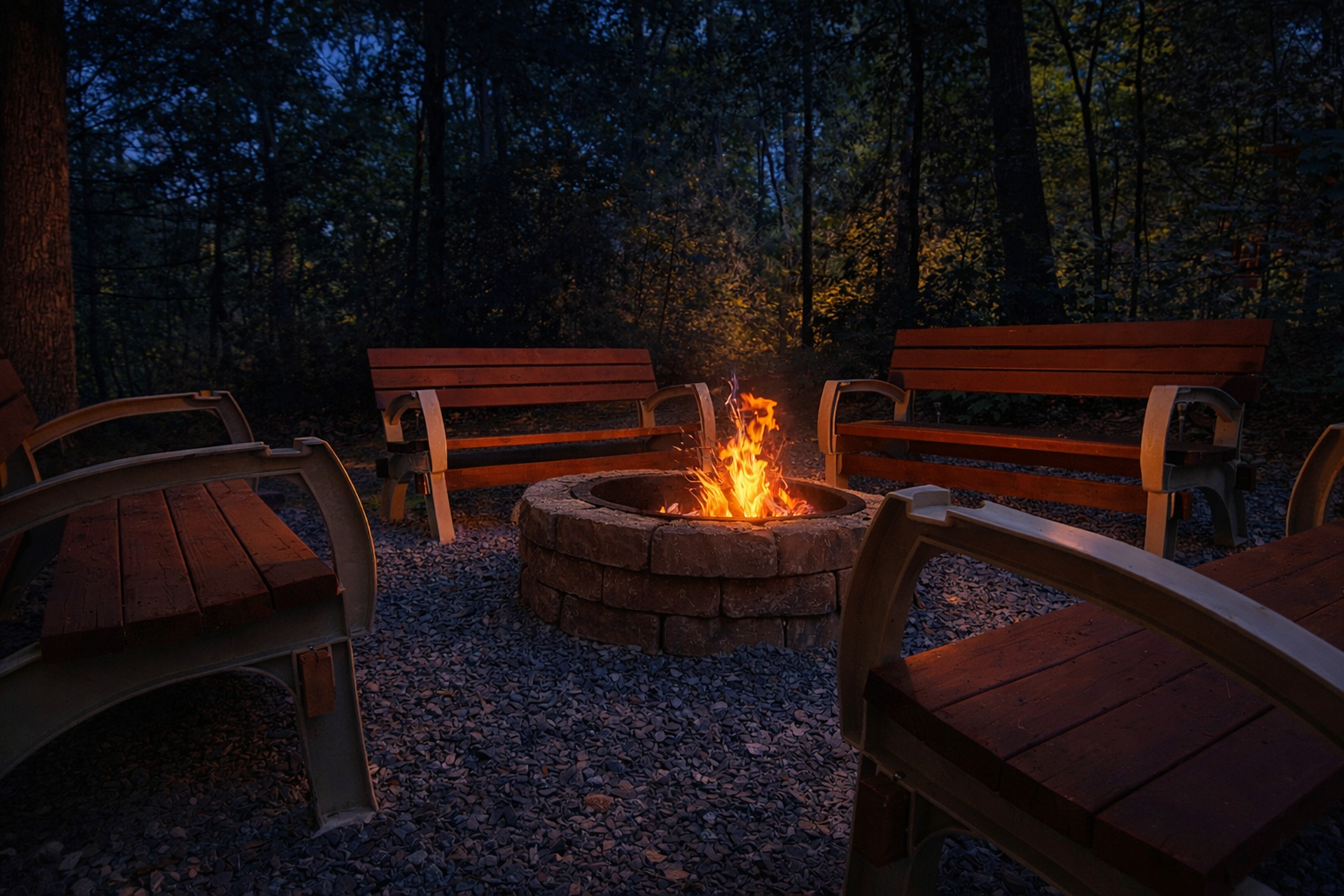 Gather around your private fire pit under the stars – a guest favorite for relaxing evenings and making memories.