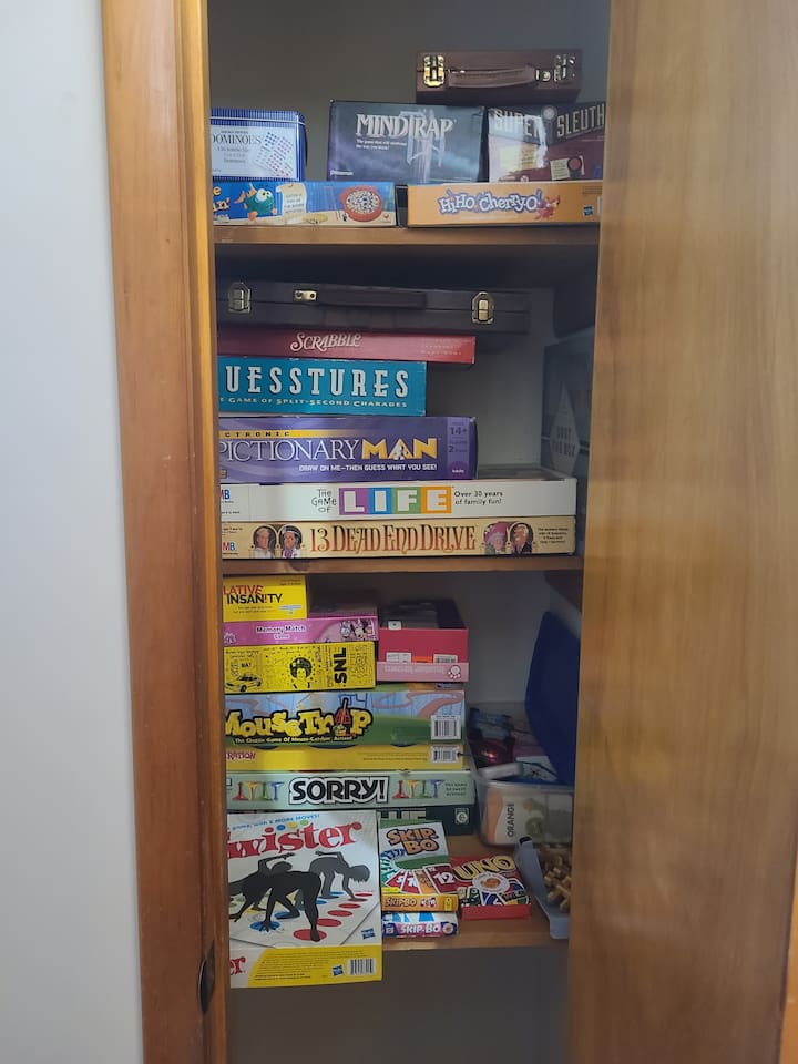 Game Room: Dive into family fun with classic board games and endless laughs!