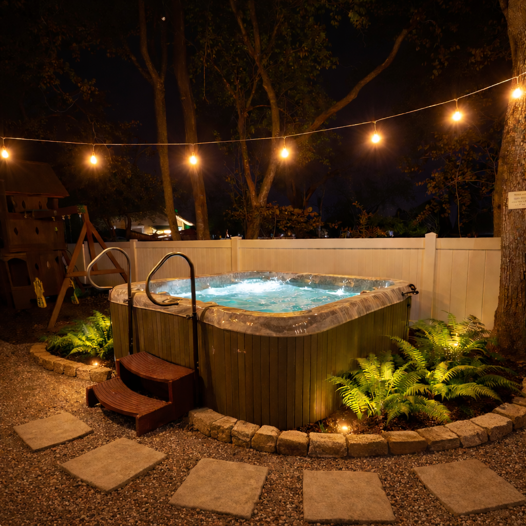 Pecan Cottage hot tub