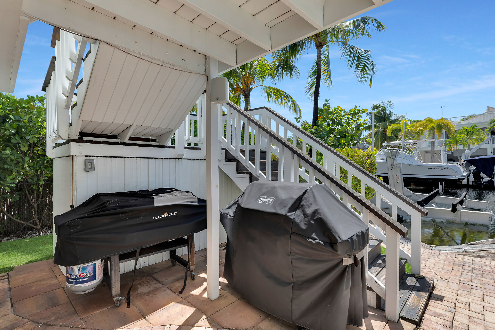 Propane grill and Blackstone to cook your catch of the day!