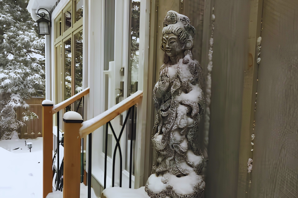The walkway at the Peterborough ZEN garden. 