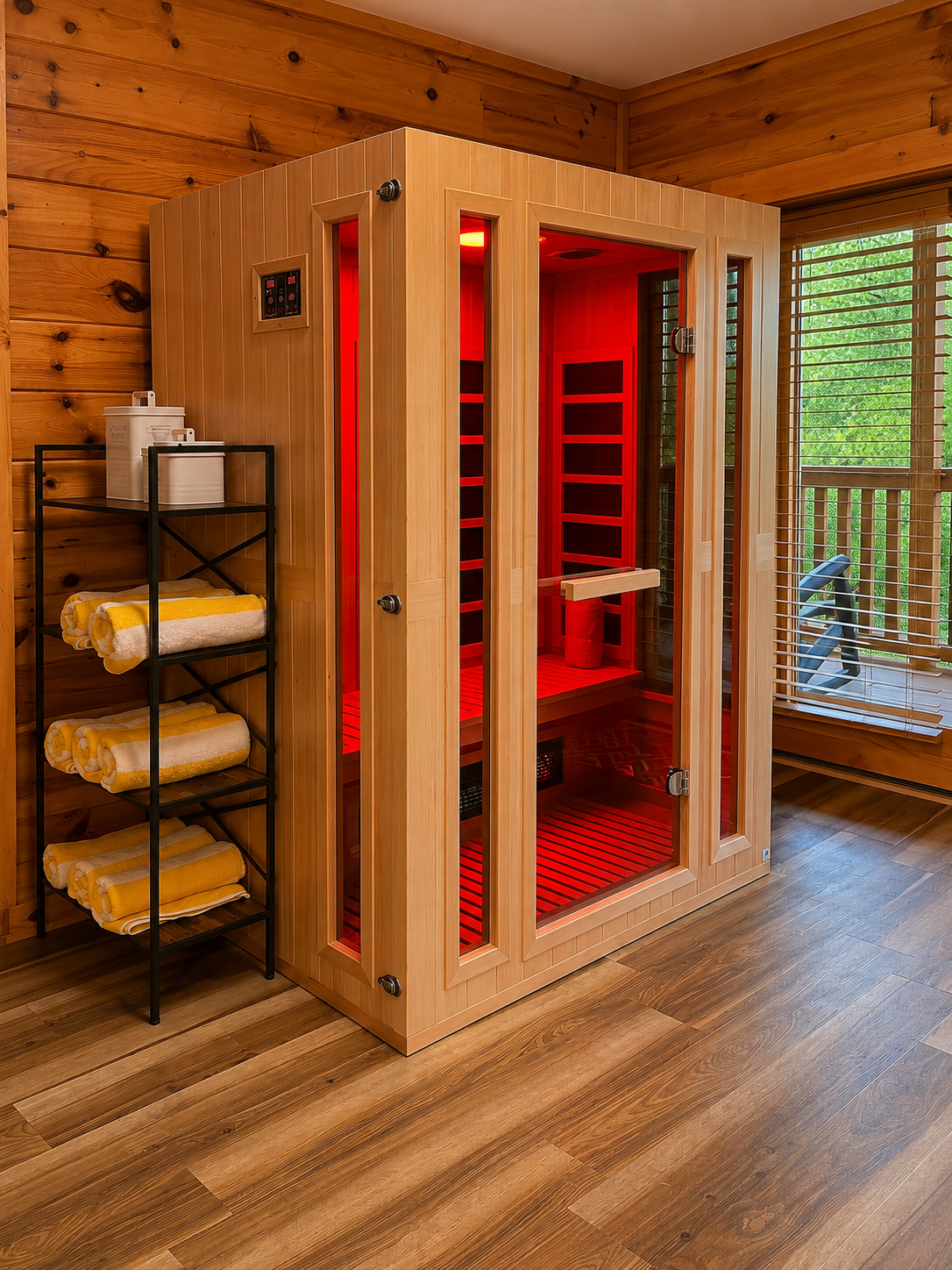 Relax and recharge in your private Infra Red Sauna