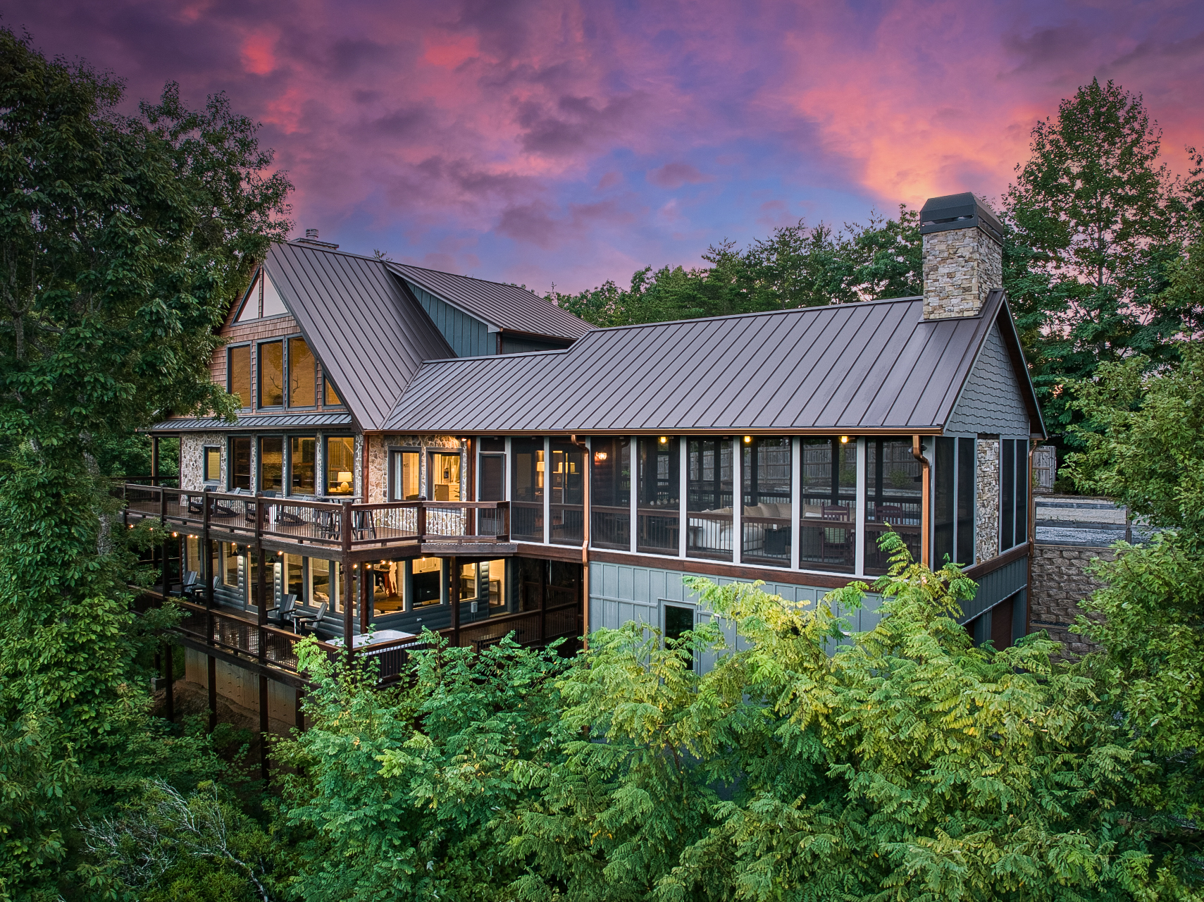 View of cabin from the back