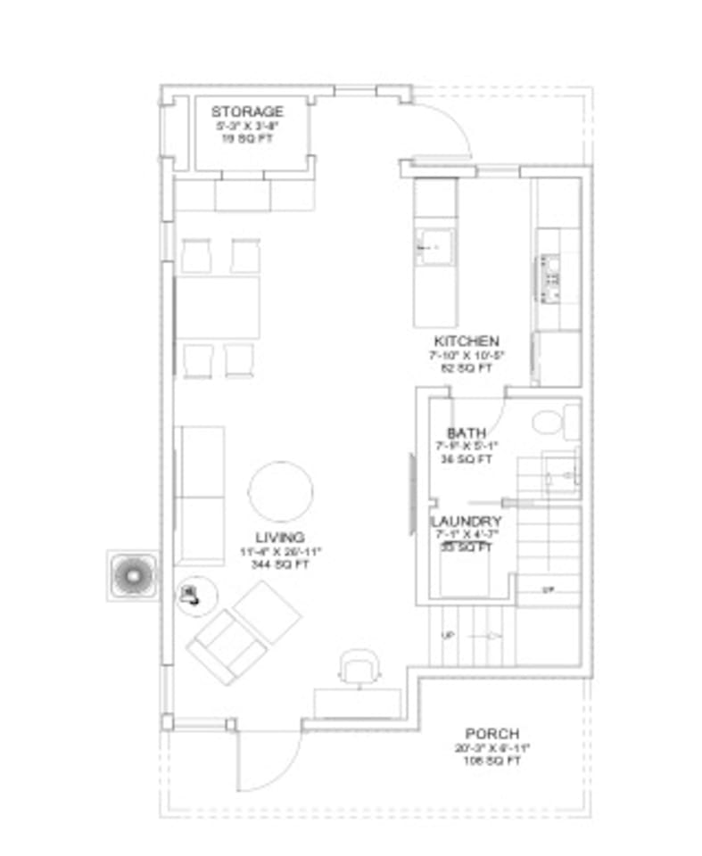 Floor Plan Main Level - Sunrise Ridge Resort Airbnb in Parksville