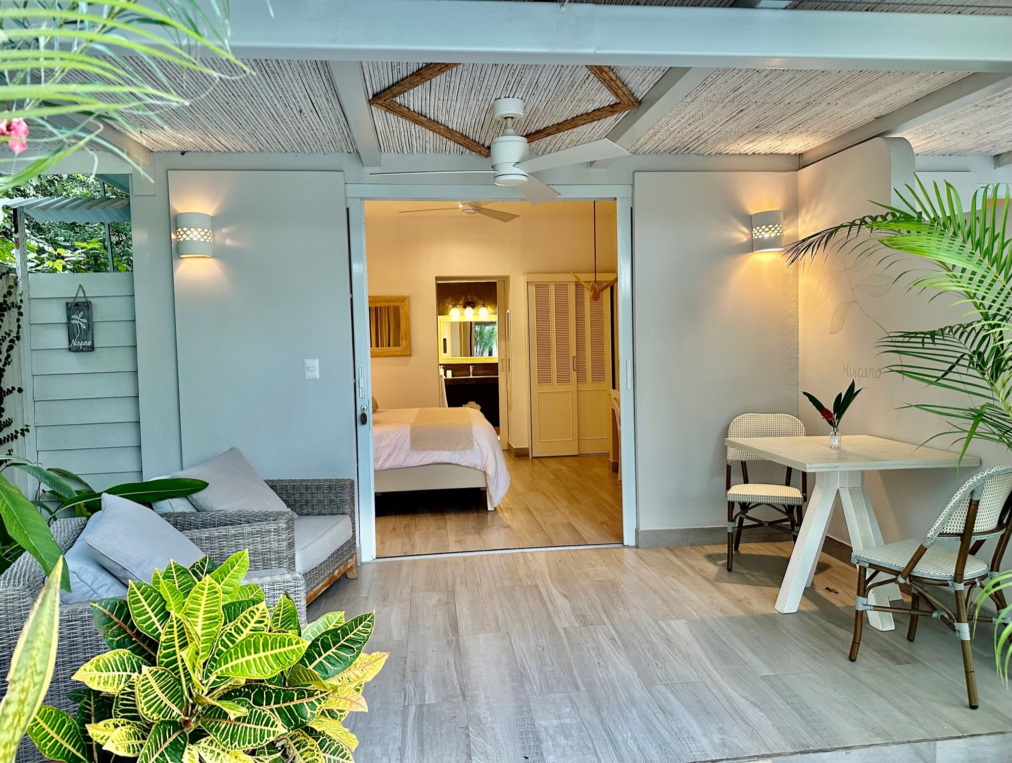 Every room has a private patio