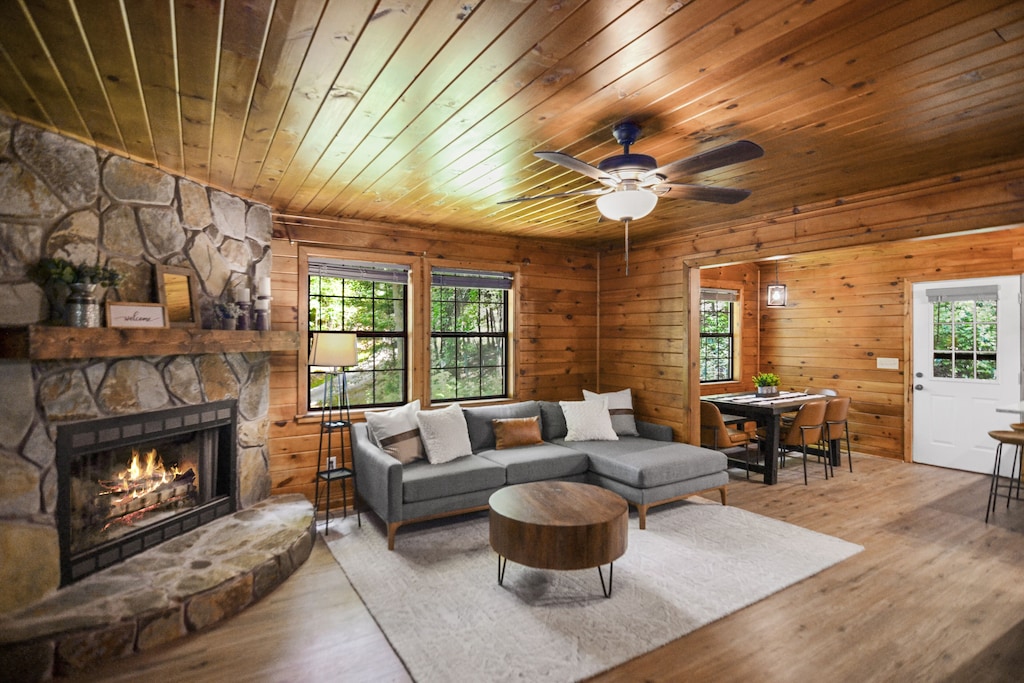 View from living room and dining area