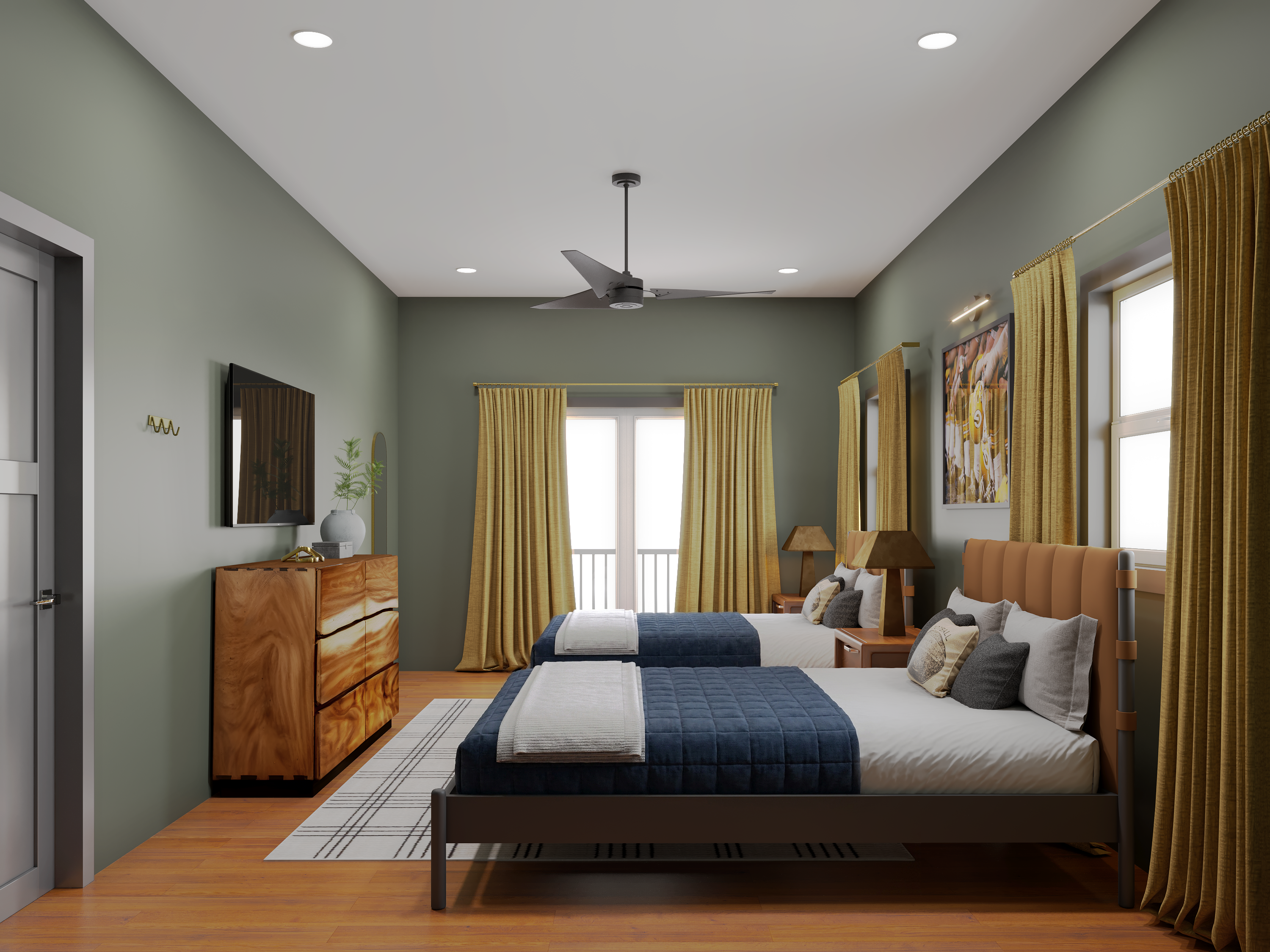 THIS IS A RENDERING - Bedroom 1 - Renovation expected to be completed by August 6th. 