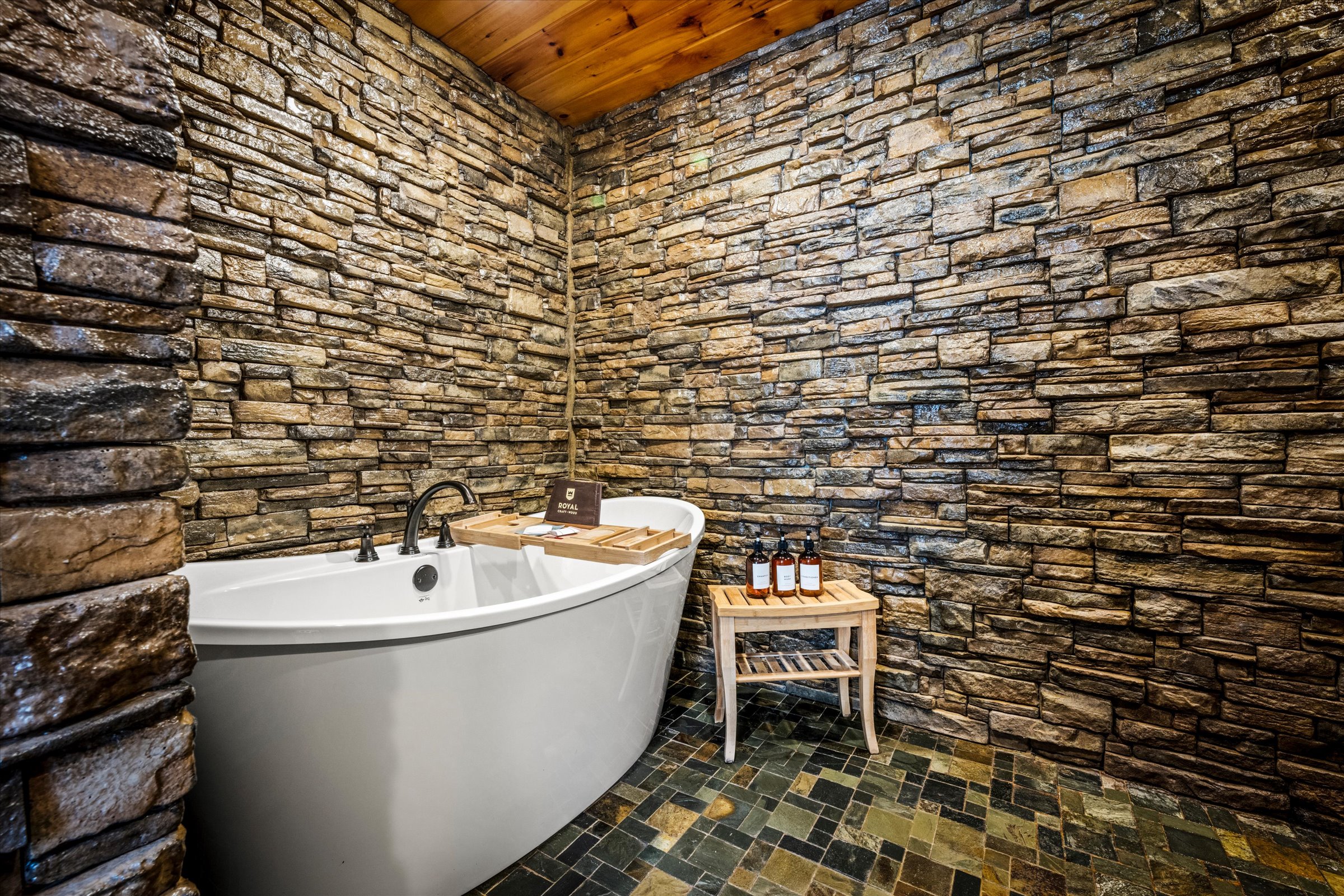 En-Suite Bathroom 2: Spa-like bathroom with a soaking tub and double head shower