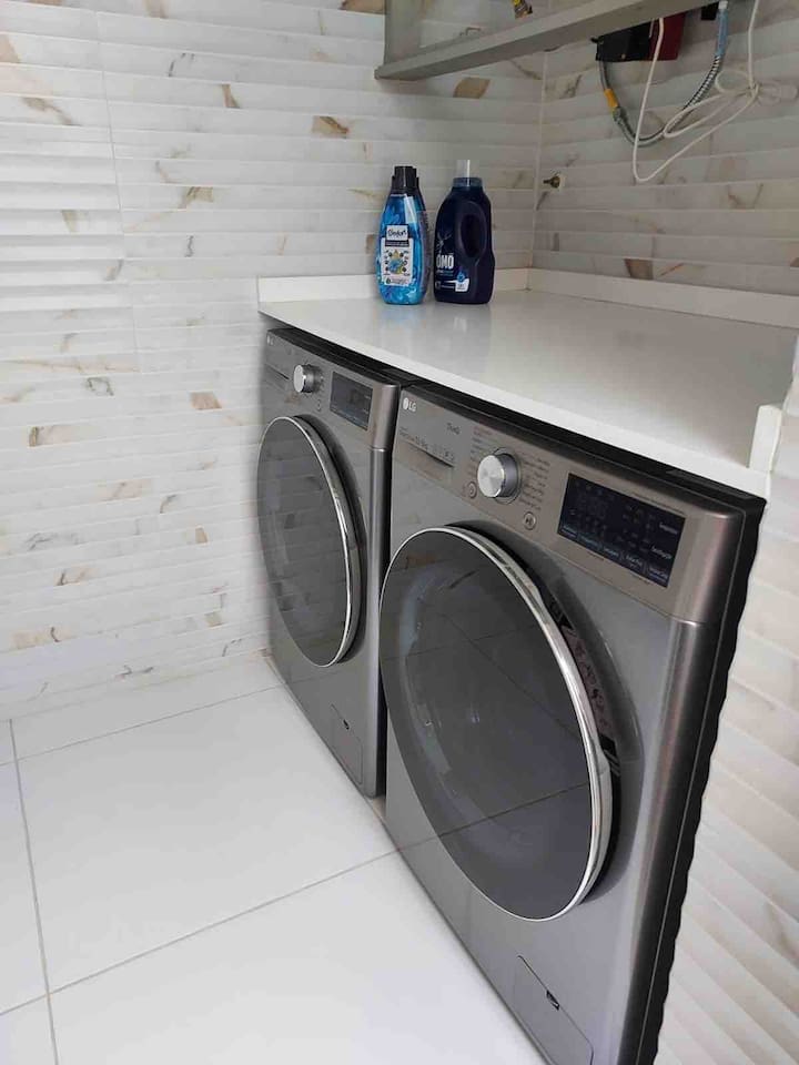 Two combination washers/dryers that make doing laundry twice as fast. 