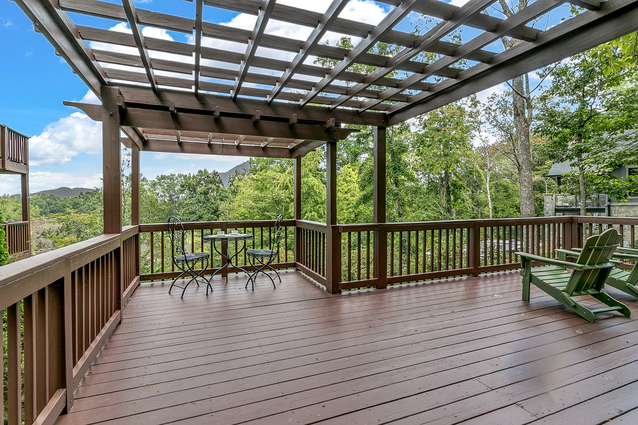 Large Pergola in fenced side-yard