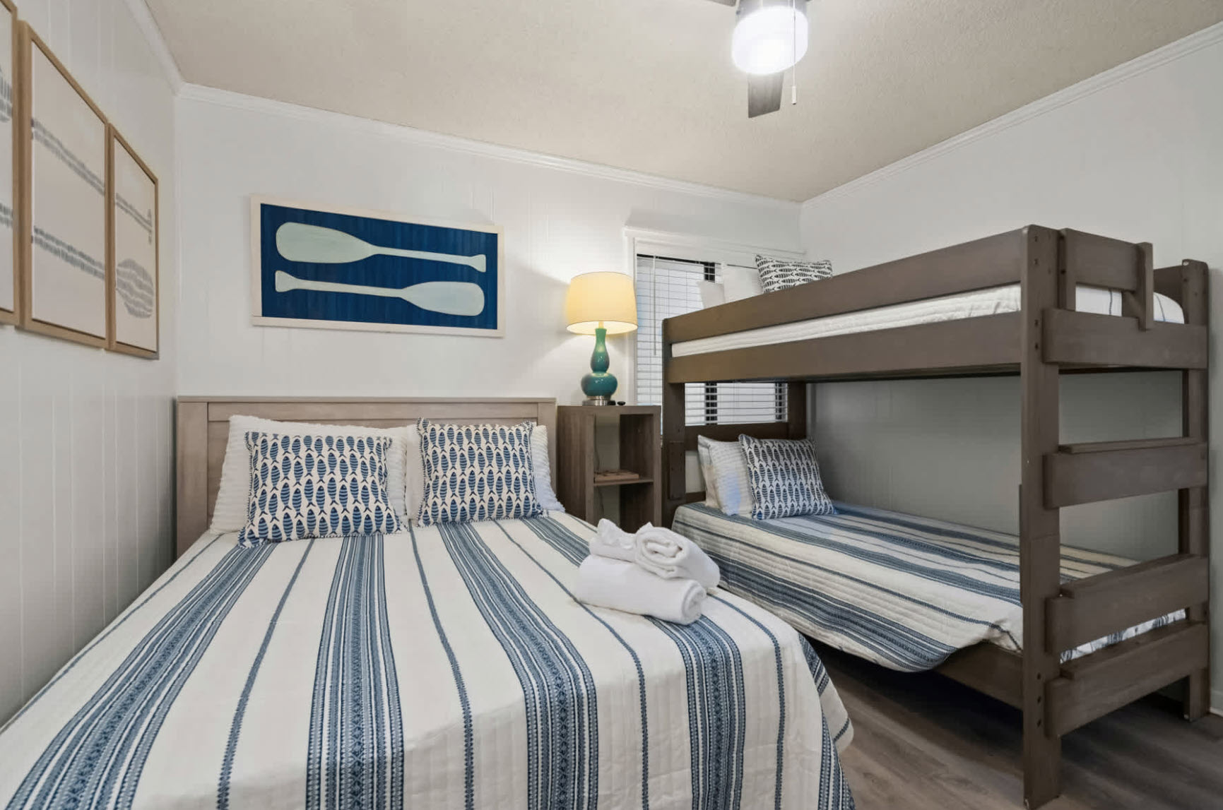 2nd Bedroom with Double Bed and Twin Bunk Beds