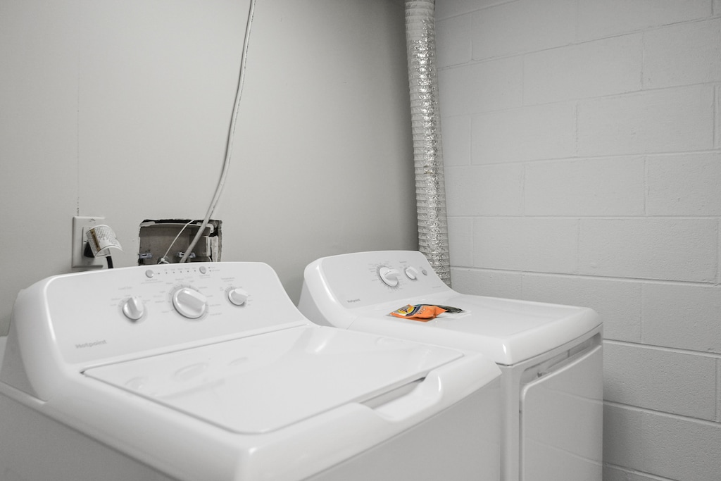 Washer and dryer room- located in basement 