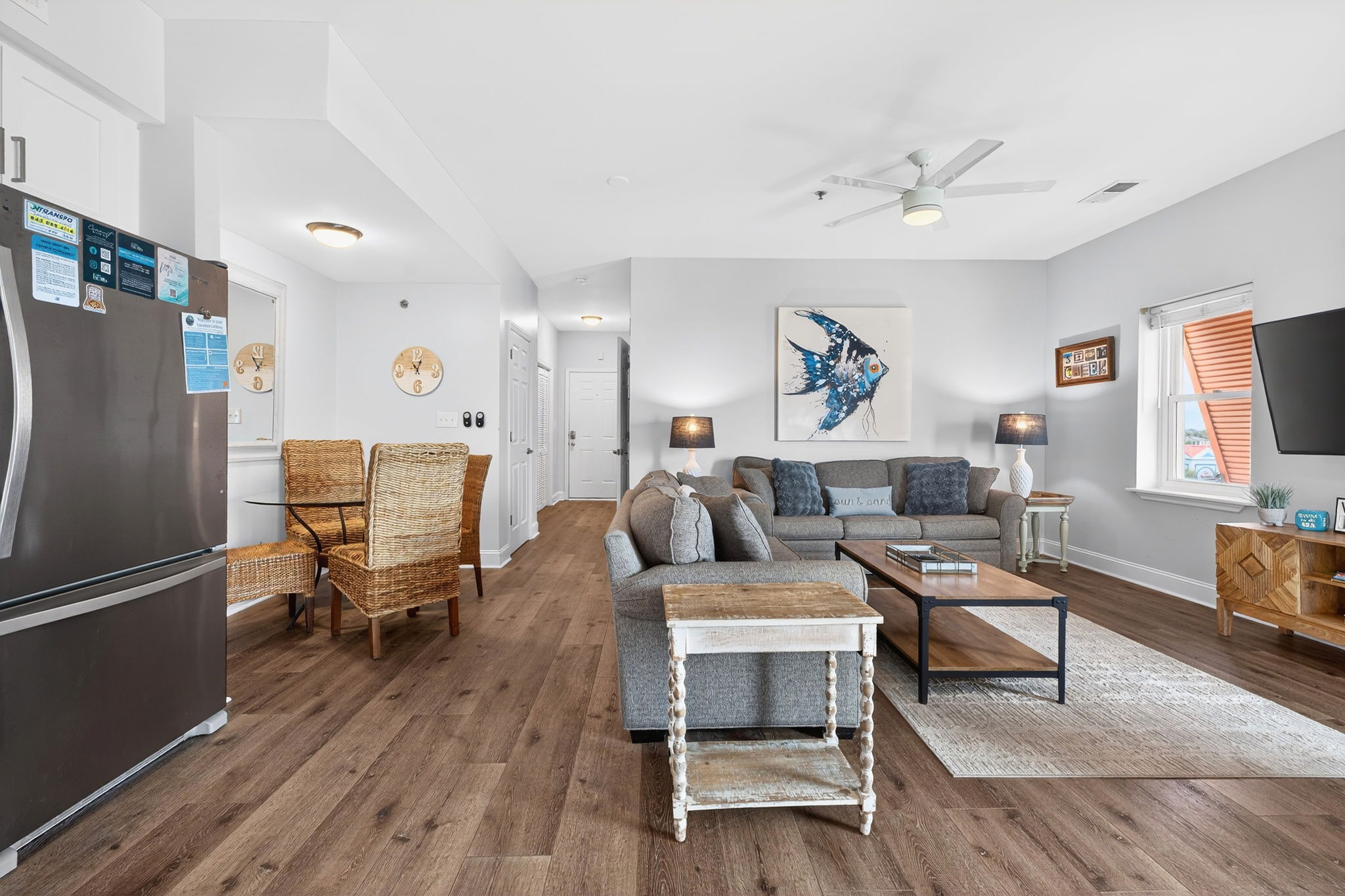 Living room & dining | Crescent Moon, 301 Oceanview | Isle of Palms, SC | IOP Escapes Vacation Rentals