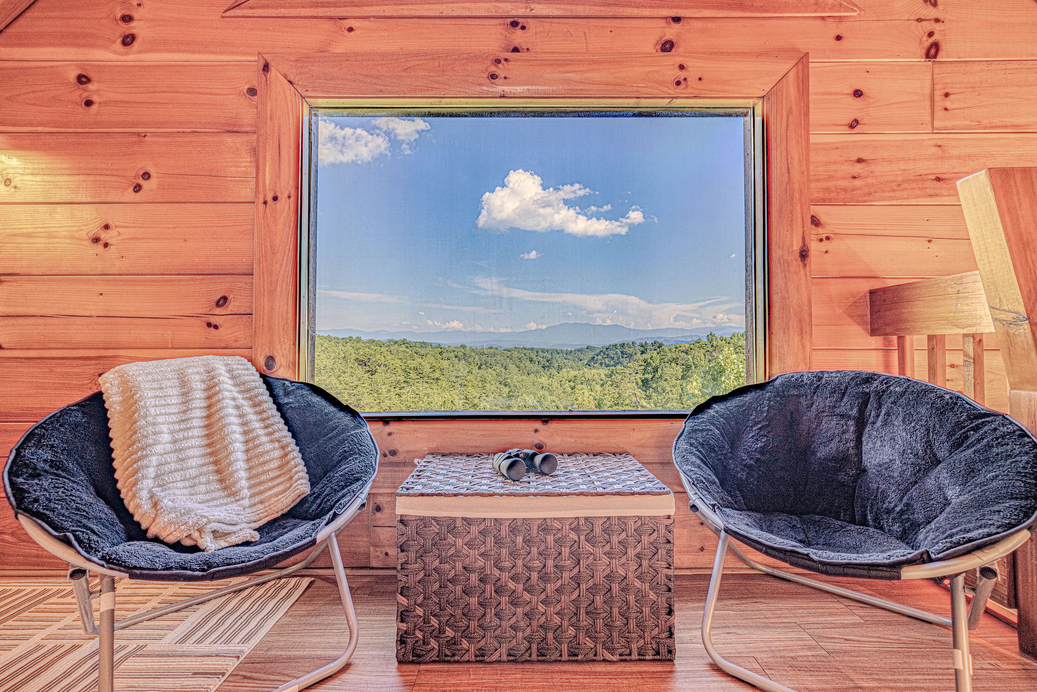 The ultimate wilderness lookout! This spot offers one of the house's best views, perfect for inspiring young explorers.