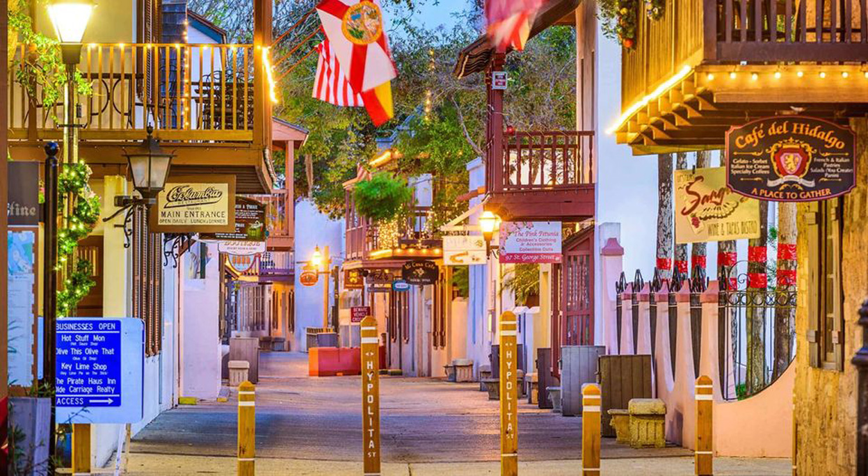 Explore dining and shops in downtown St. Augustine