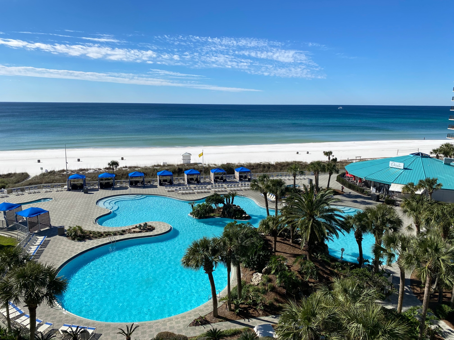 Lagoon and beach view from this condo!