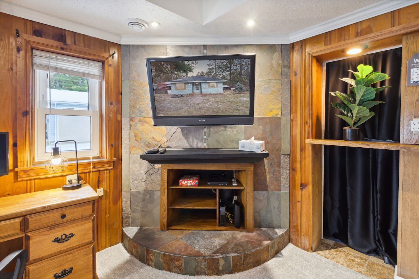 46" flat screen TV with Roku Ultra smart device. Get access to all of your favorite streaming channels with our super fast Wi-Fi!