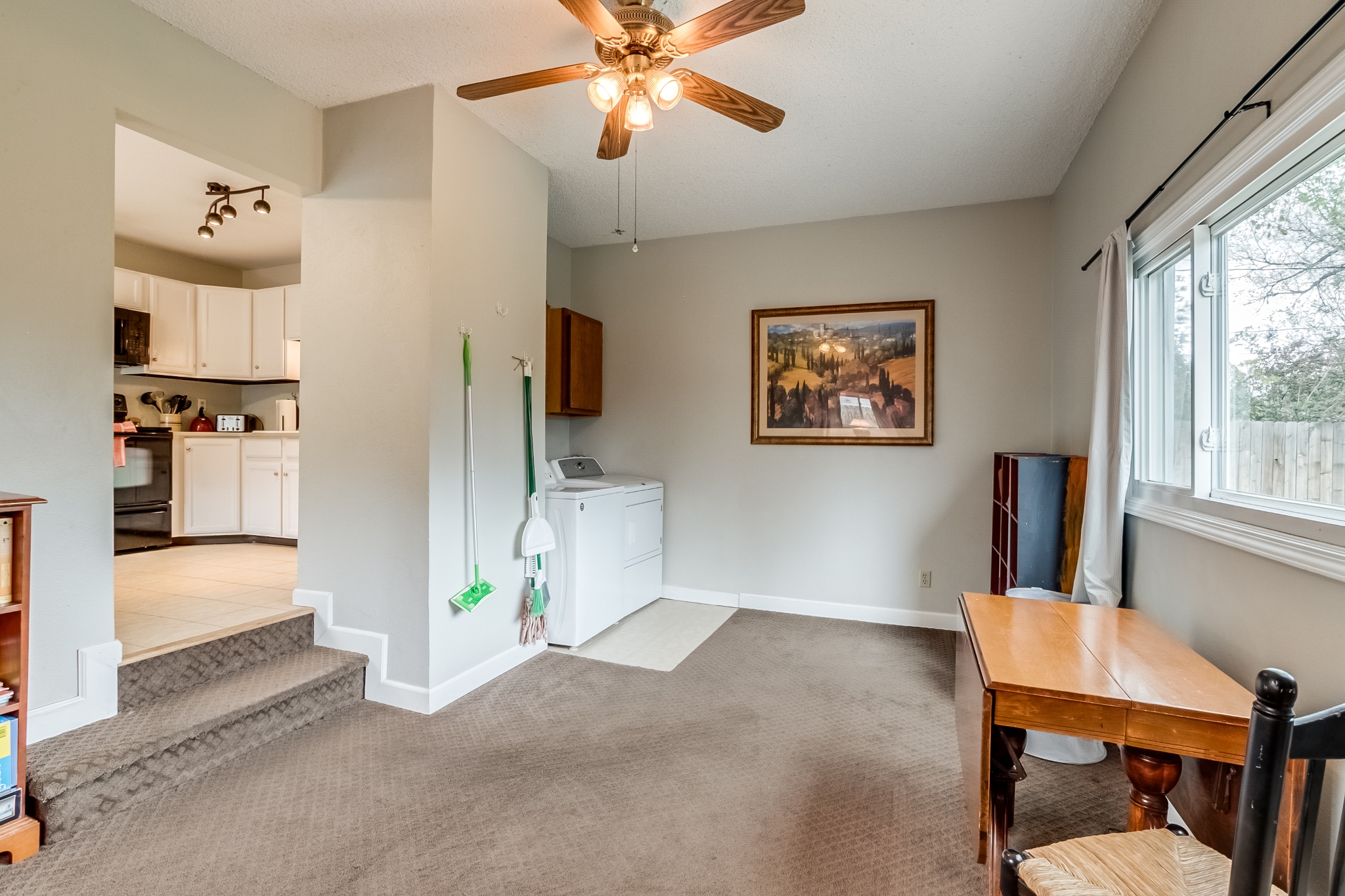 A Little Space for Everyone to Enjoy! ❤️

Our cozy rec room is perfect for family fun and downtime, with kids’ games, a table for gathering, cornhole boards, and a washer and dryer for added convenience. A welcoming space to relax, play.