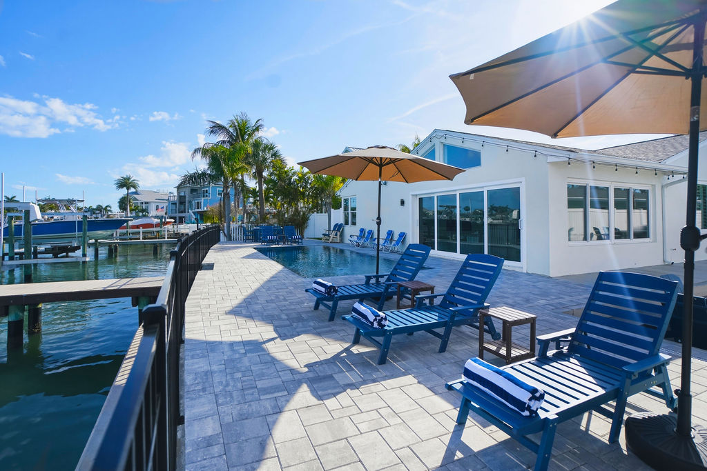 Cozy seating, and plenty of space to gather the crew, it’s the perfect place to unwind after a day on the water.