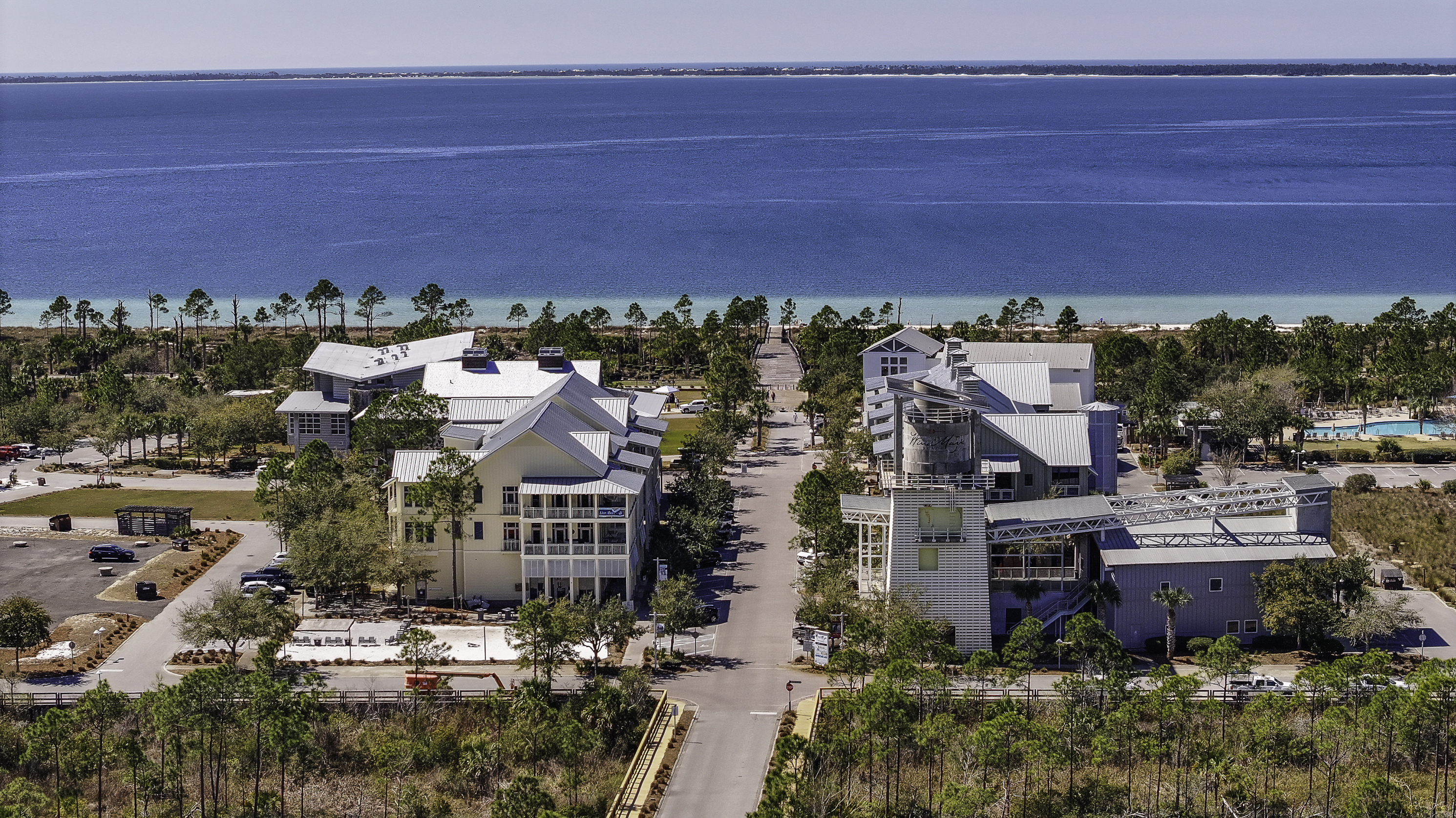 Windmark town center just a few minute walk from the home. Includes dining, resort style pool, ice cream shop, candy shop, beach access and more!
