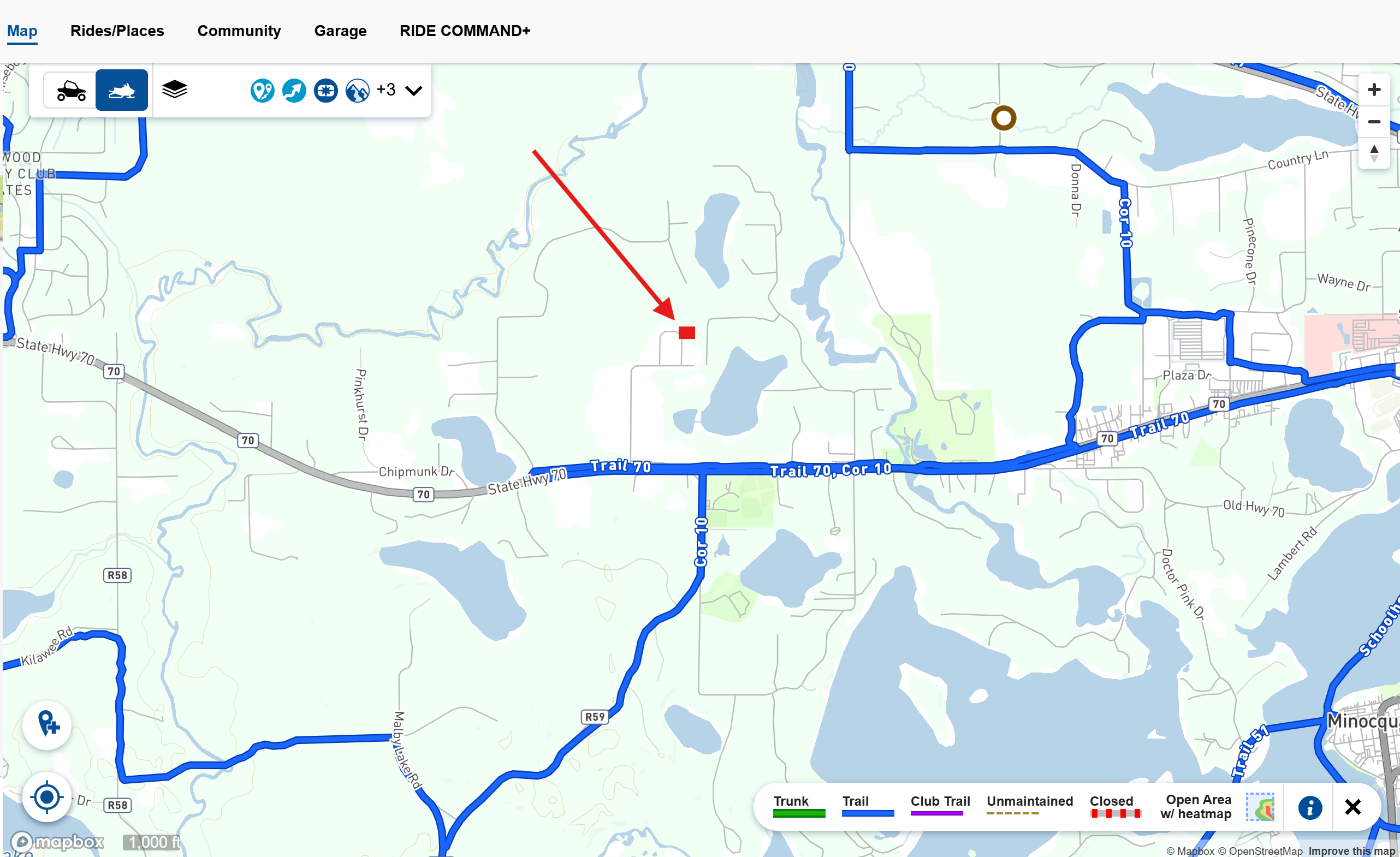 Snowmobile Trail Map