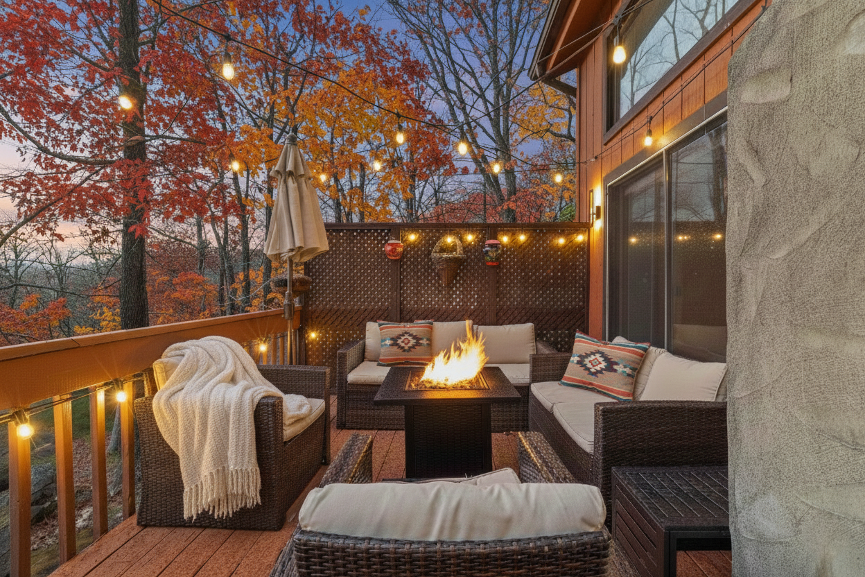 The perfect spot to sit back, relax and enjoy the view of the pocono mountains