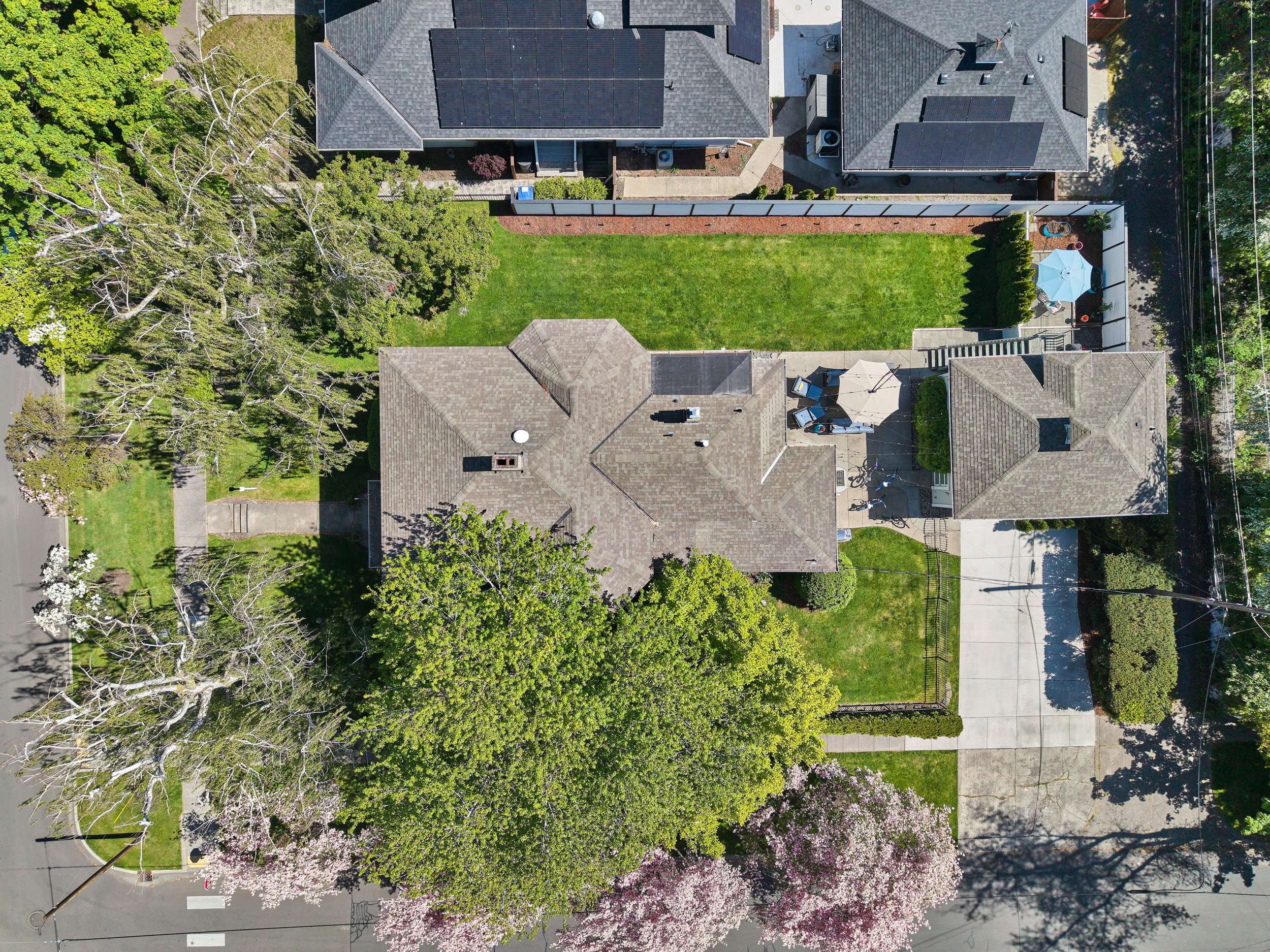 Ariel view of the property