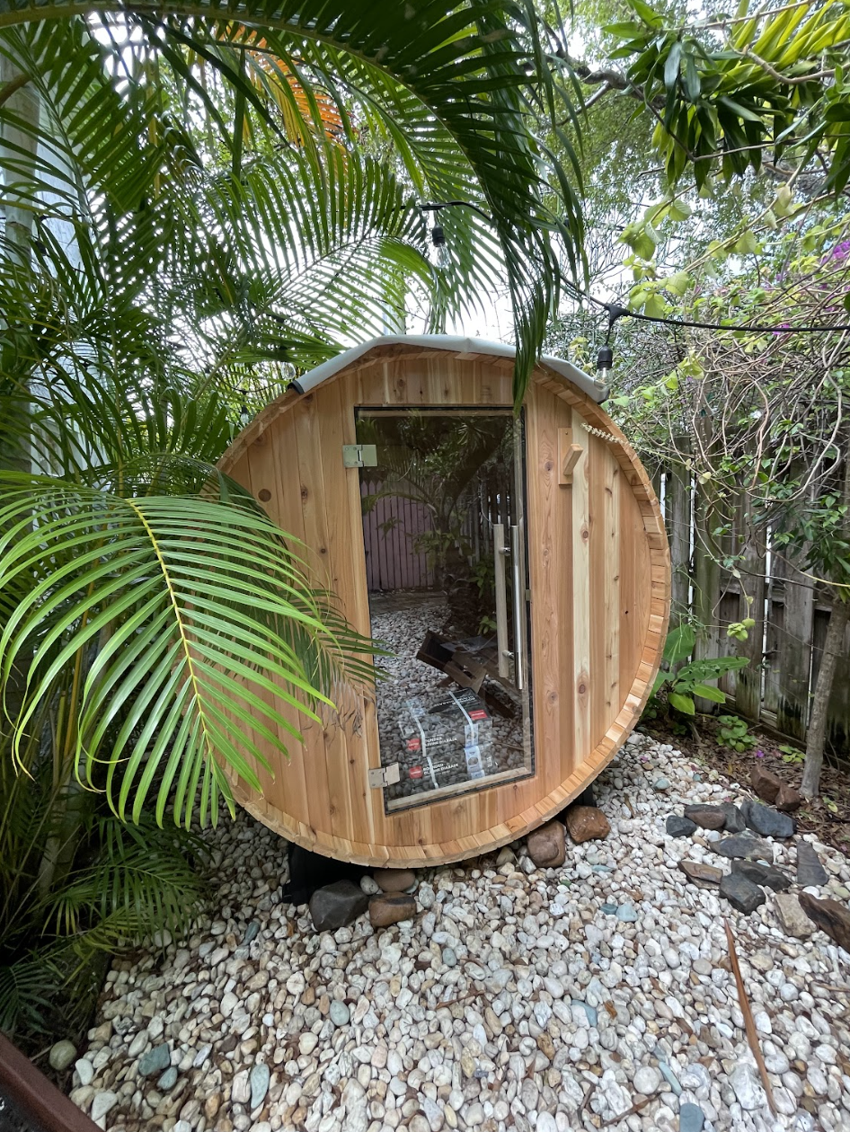 Enjoy the wellness area, including a new barrel sauna.