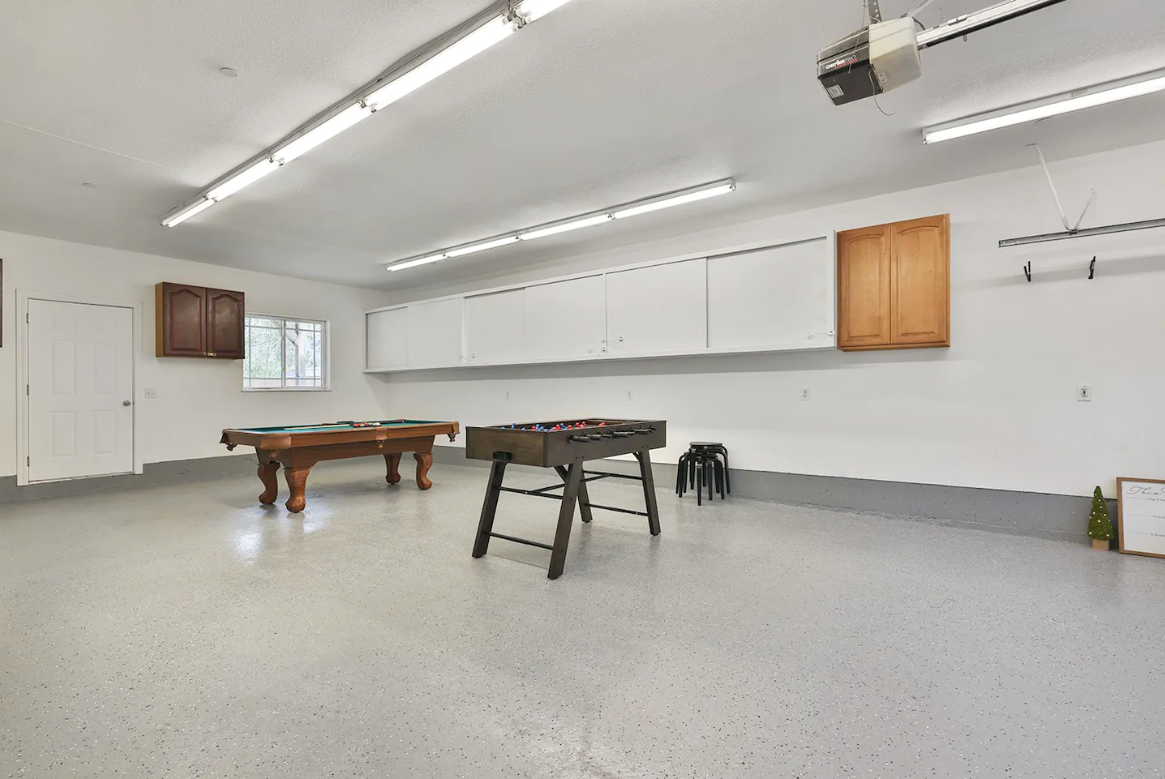 Enjoy some fun downtime in our spacious game room, featuring both a pool table and a foosball table