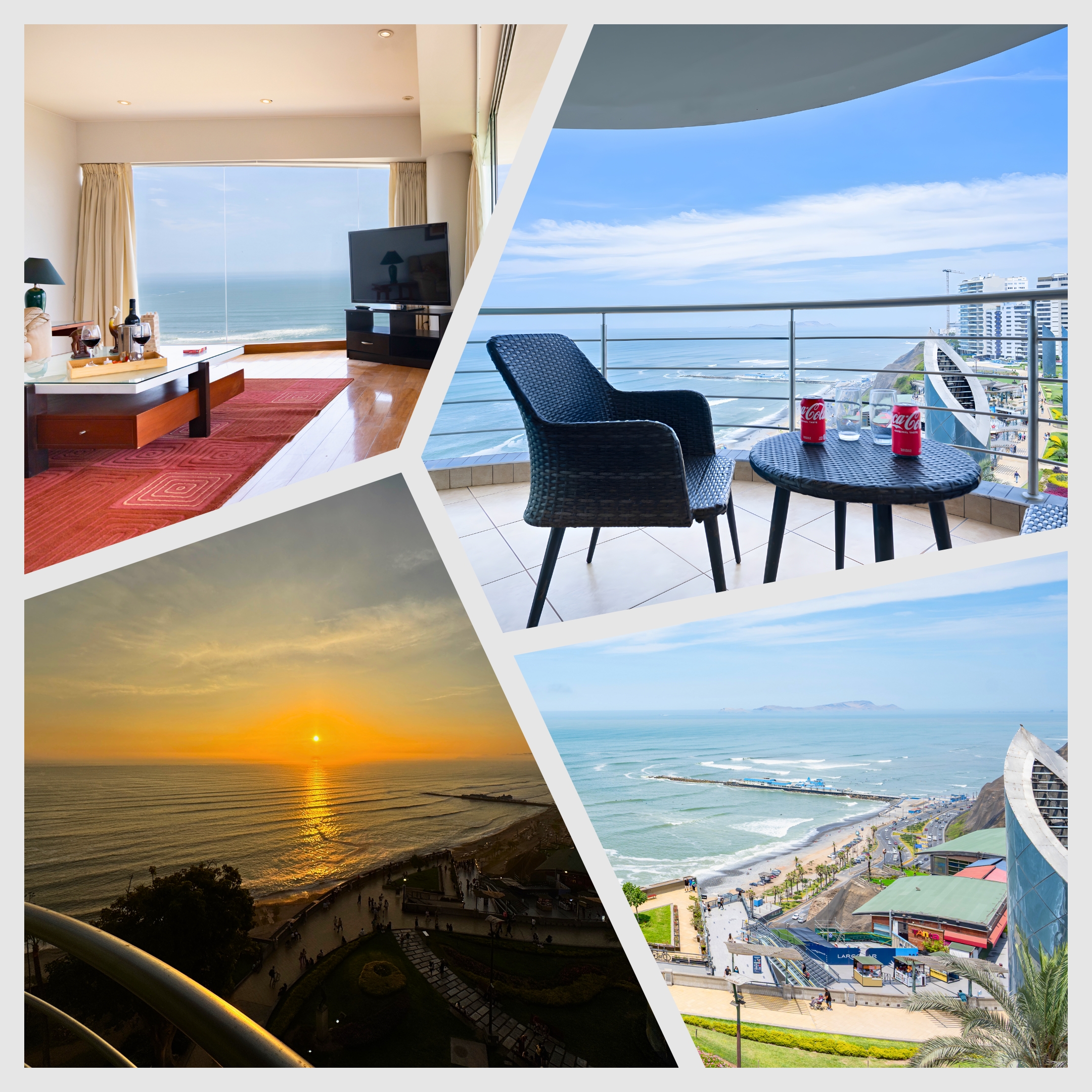 Experience Miraflores like never before. This stunning corner unit offers a rare architectural layout where the Pacific Ocean is your constant backdrop from the living room, the kitchen, and the main bedrooms.