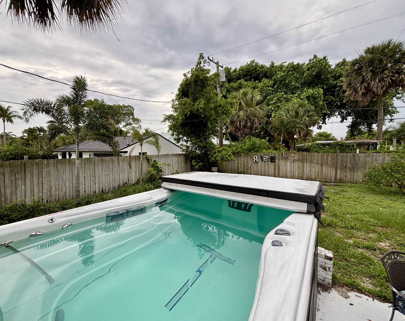 Ready to get your laps in or soak? Enjoy our spacious swim spa throughout your stay.