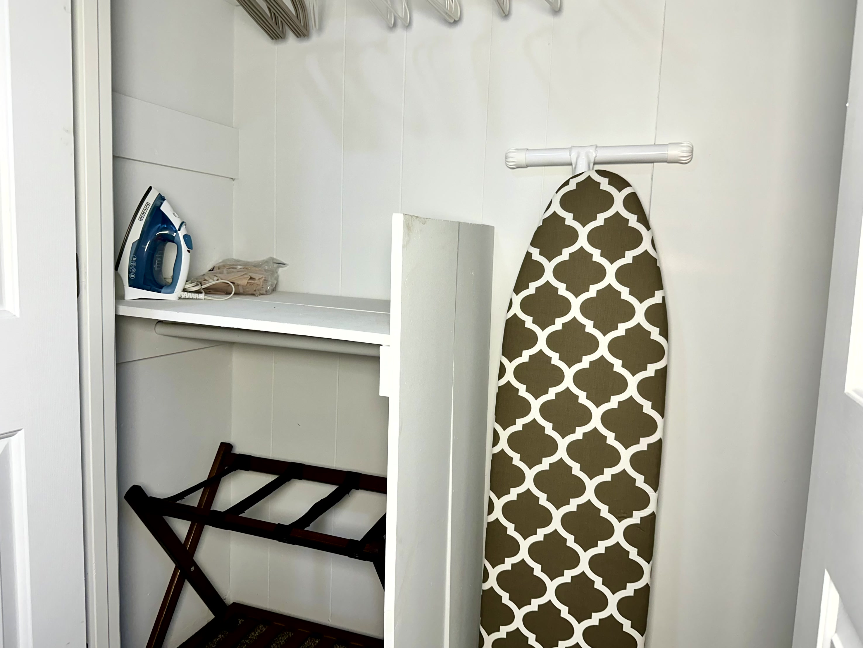 You may not be able to wash your clothes here, but you can make them wrinkle-free!