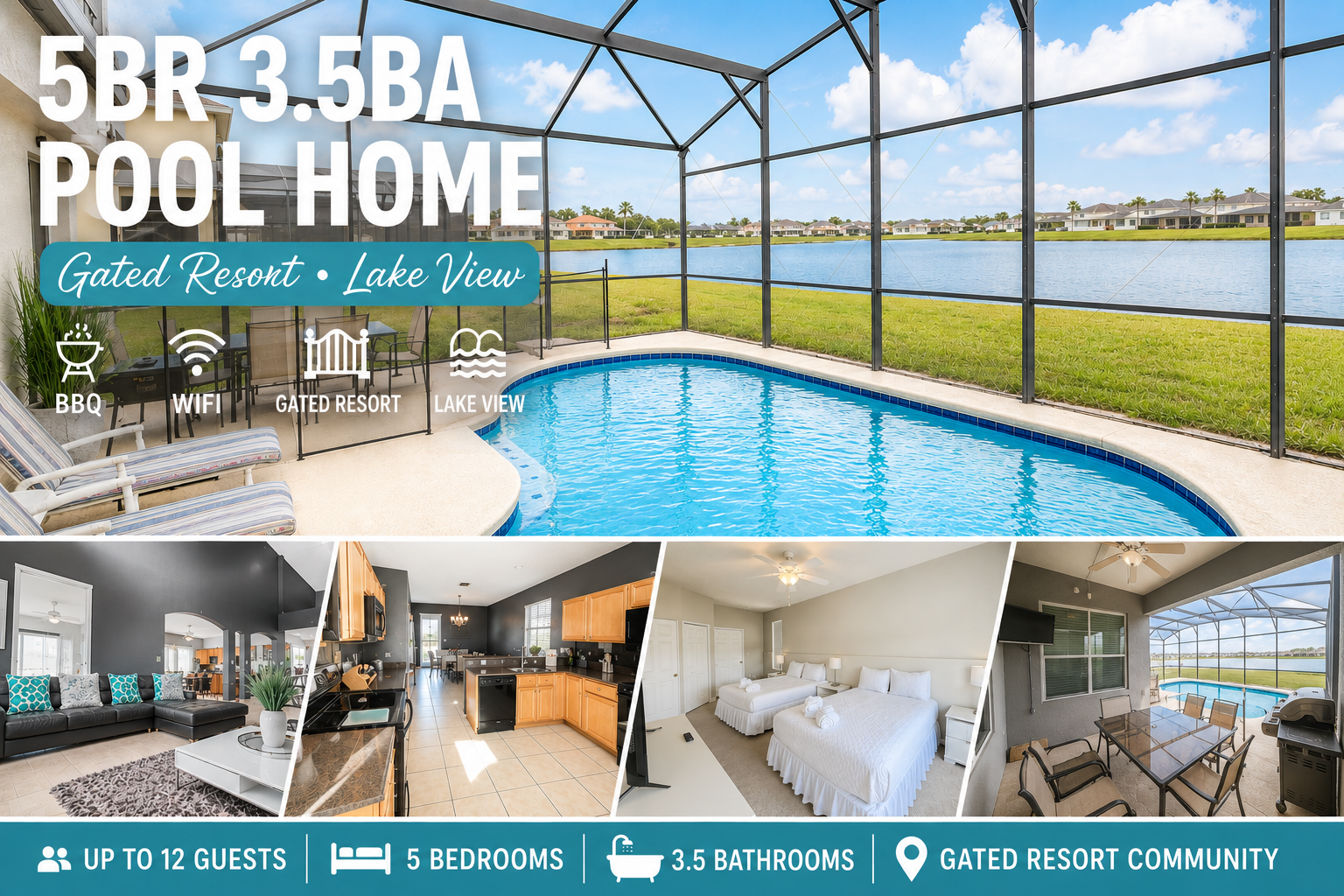 CRYSTAL COVE (4725BD) - 5BR 3.5BA Pool home with Lake View