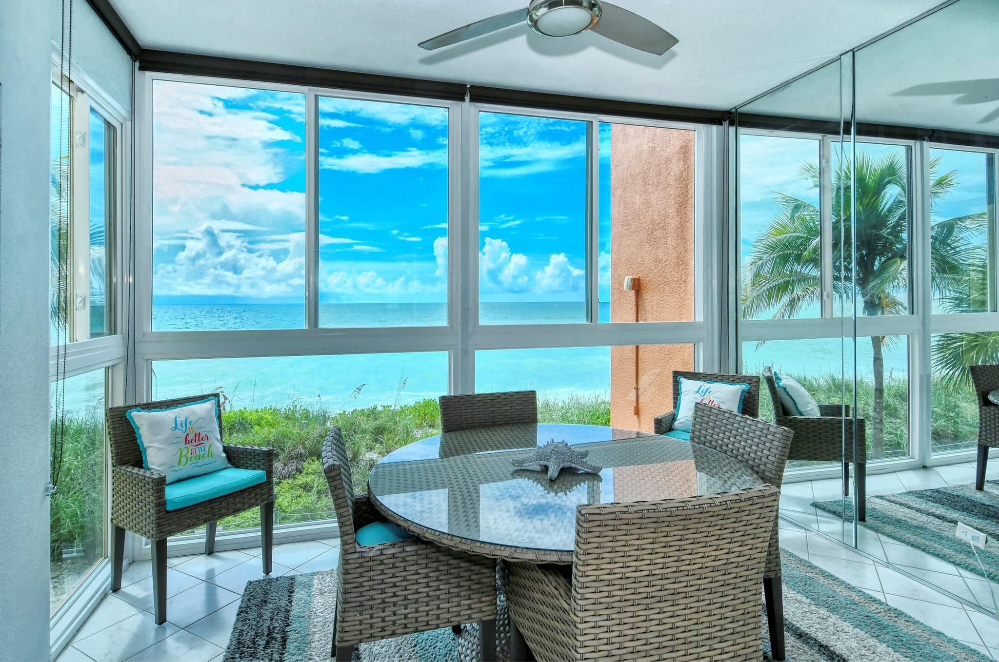 New lanai windows to enjoy the Gulf and beach views 