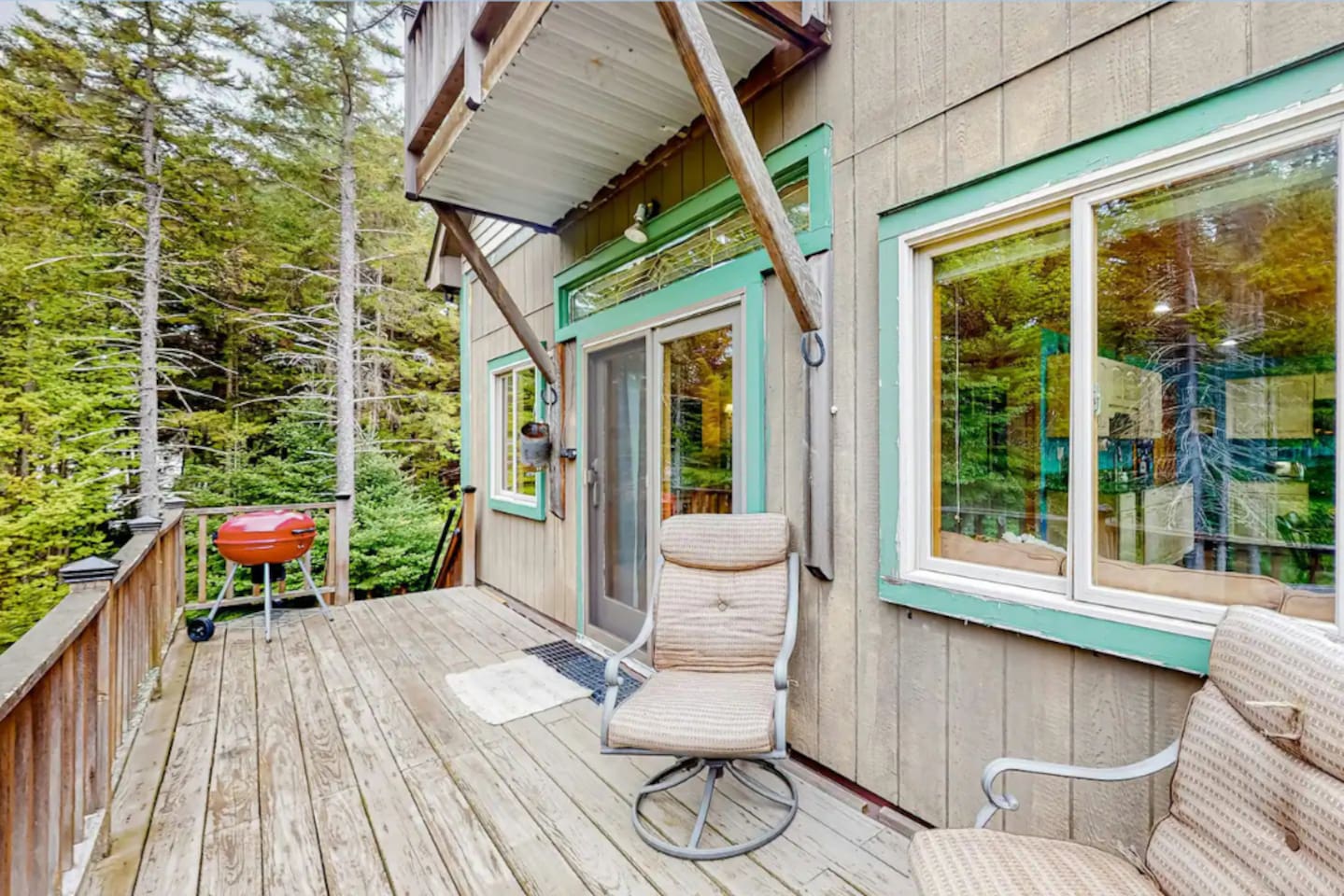 Enjoy a little more privacy out on the deck of the home!