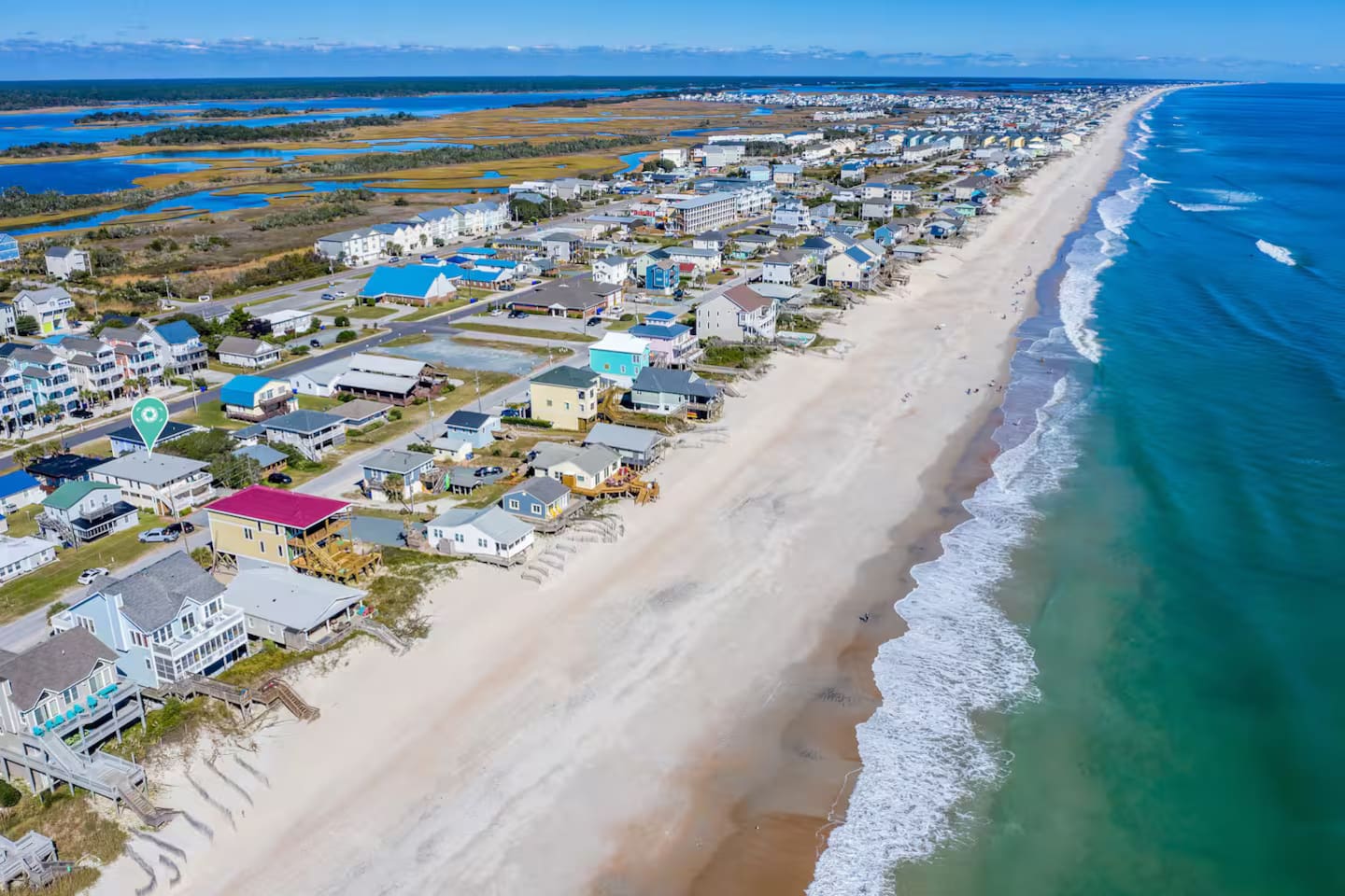 0.5 miles to local pier and restaurants.