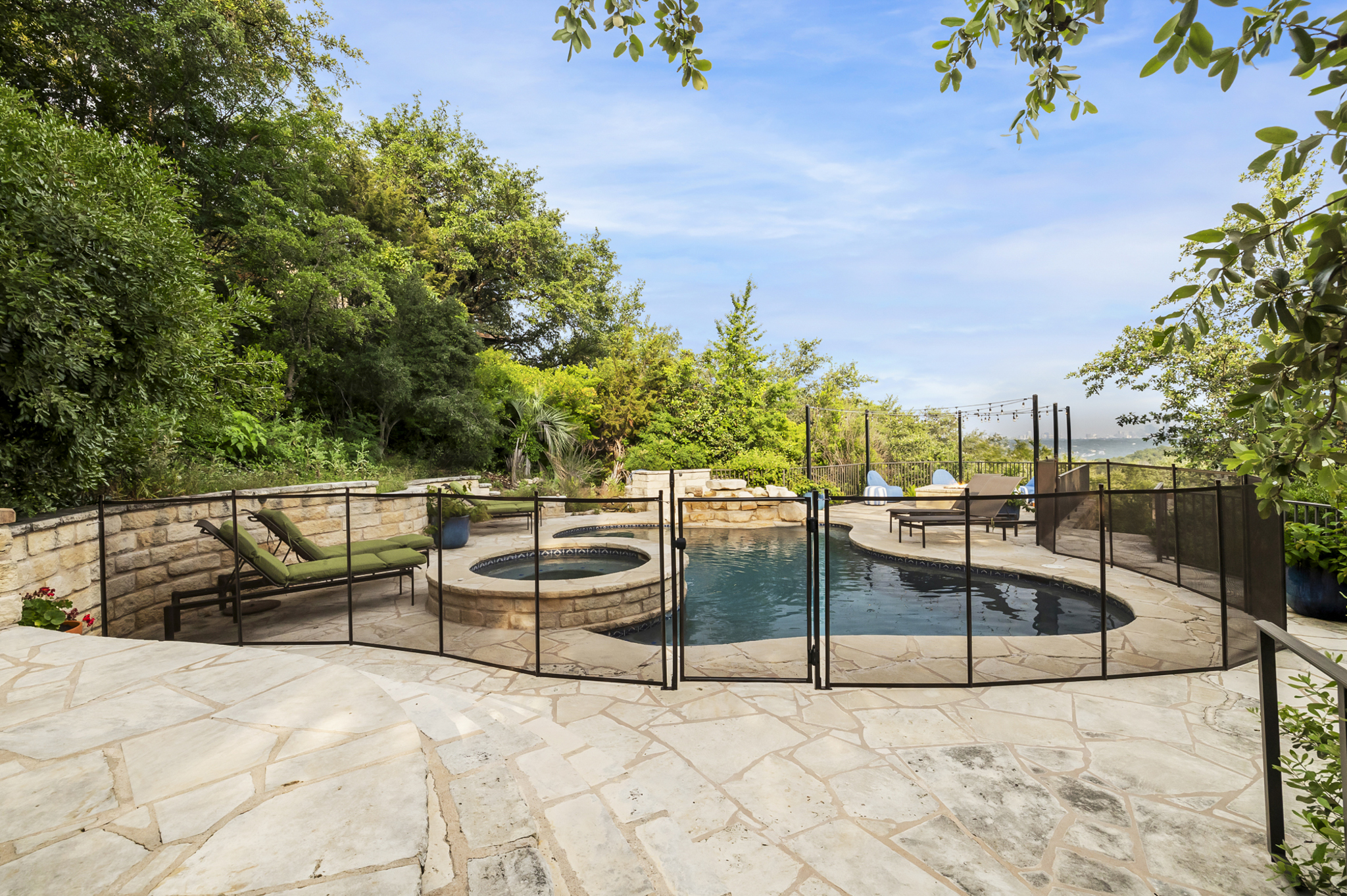 Child safety pool gate upon request.