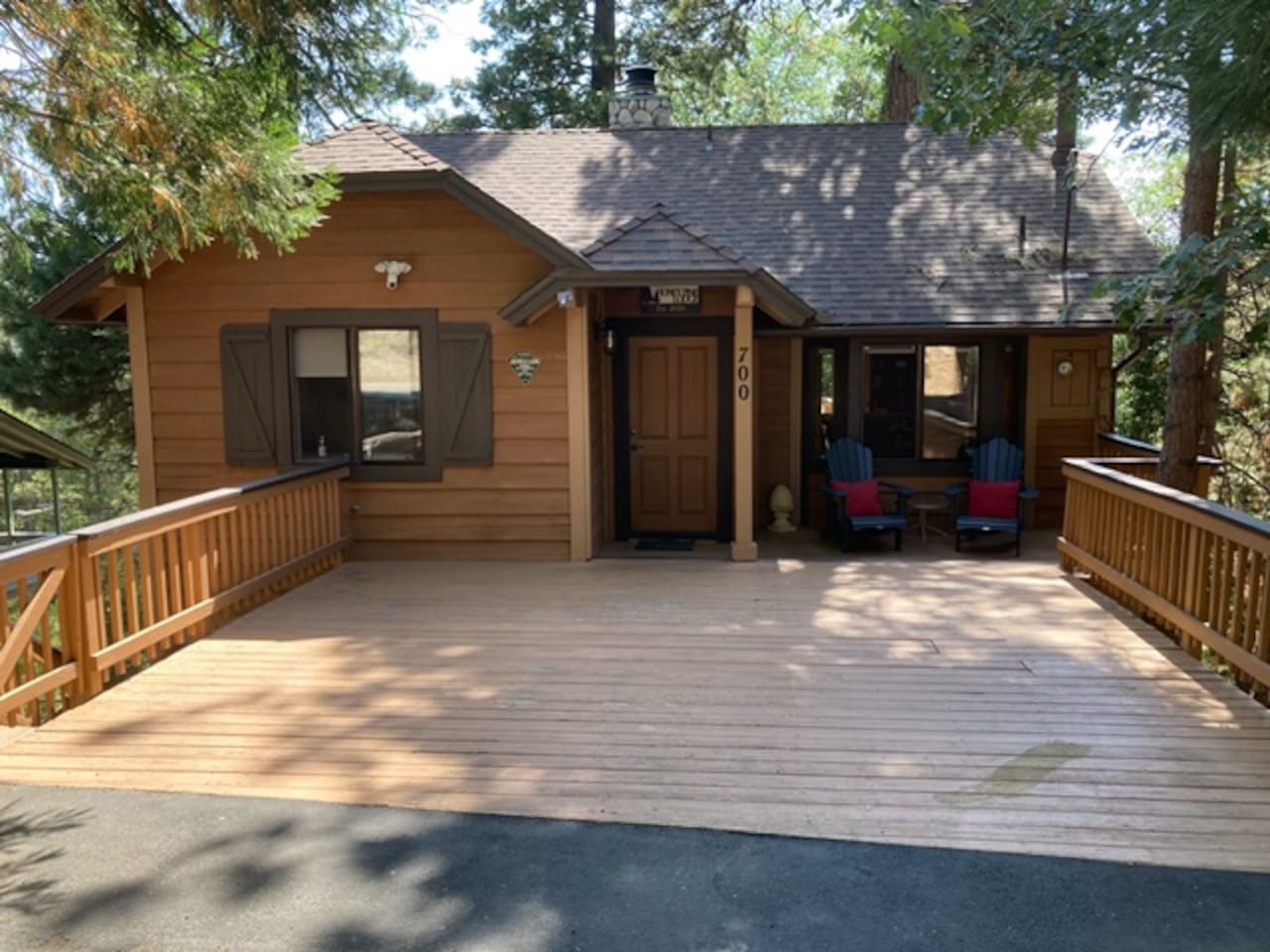 One step down to entrance.