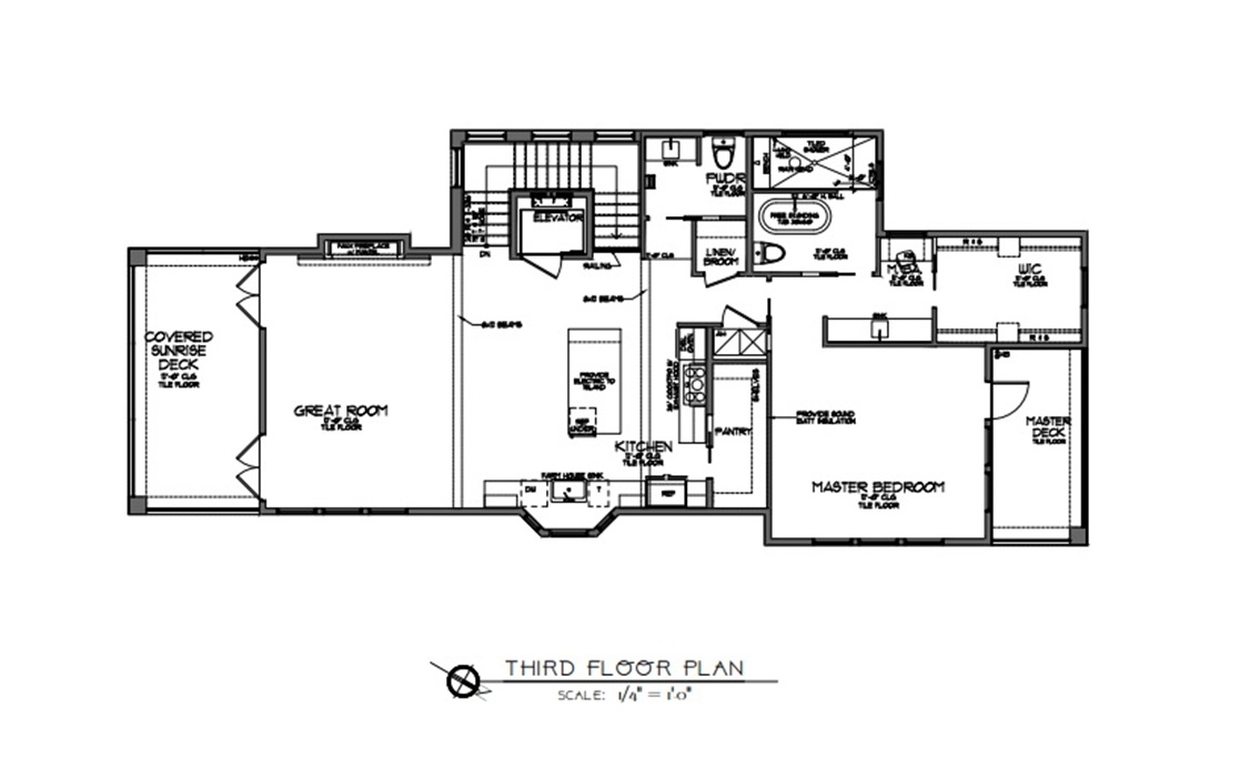 The top floor brings everyone together with a bright great room, open kitchen, covered sunrise deck, and a private primary suite tucked away for quiet. It’s a thoughtful layout where morning coffee, shared meals, and coastal memories naturally unfold.