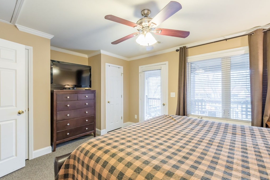 Master King Bedroom with Balcony overlooking the river