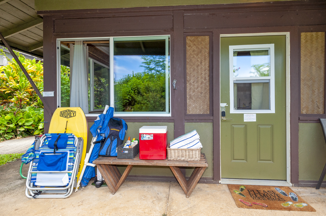 Front Door with Beach Equipment for you