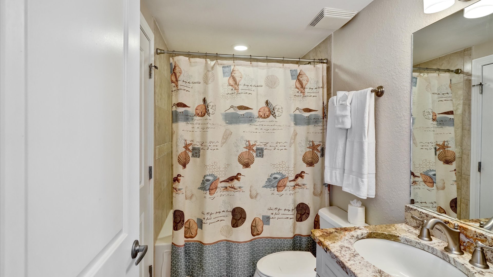 Guest Bathroom with Tub Shower Combo