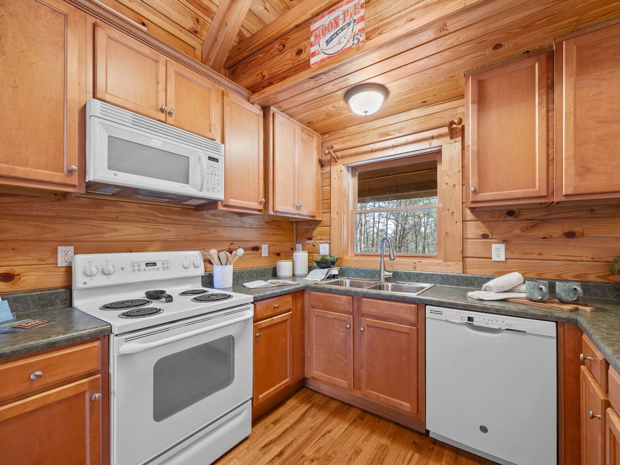Kitchen area - fully stocked