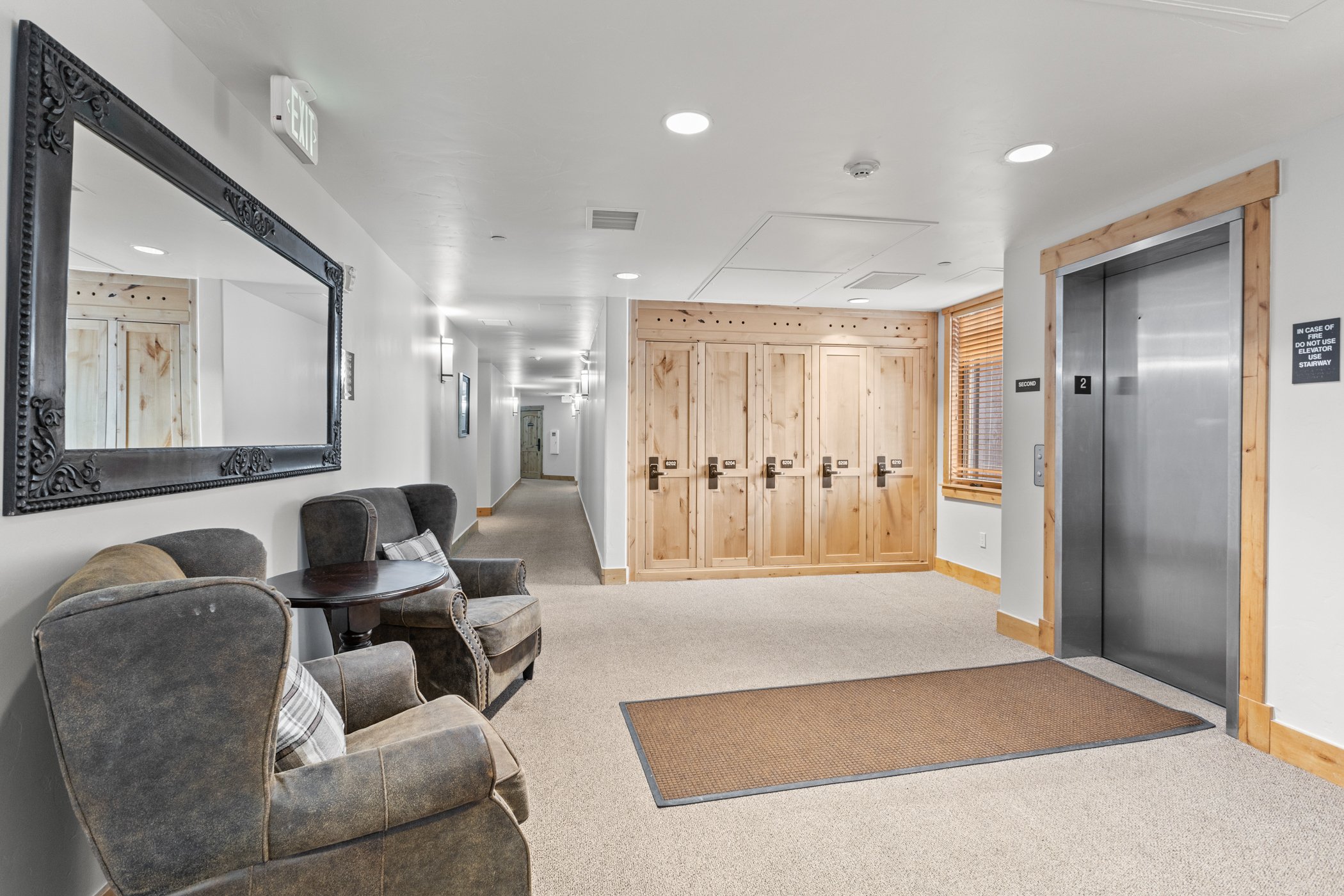 Ski Lockers Near Elevator