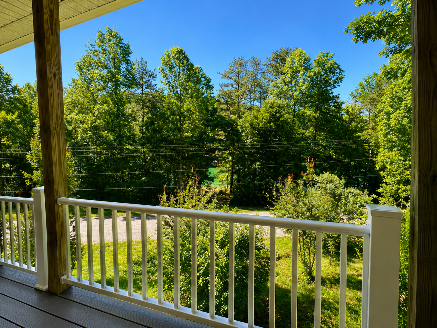 view to lake from porch