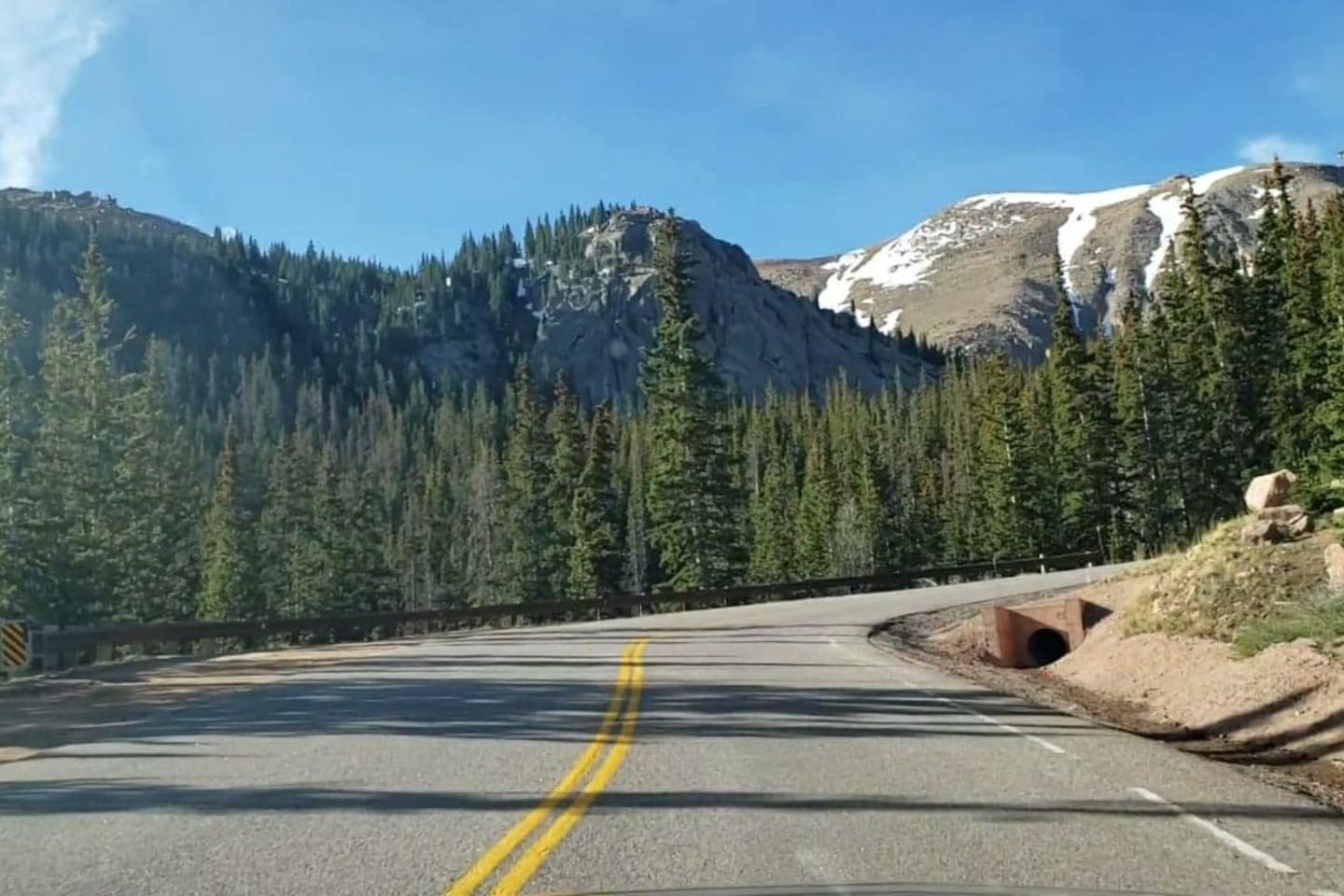 On the road up to Pike's Peak