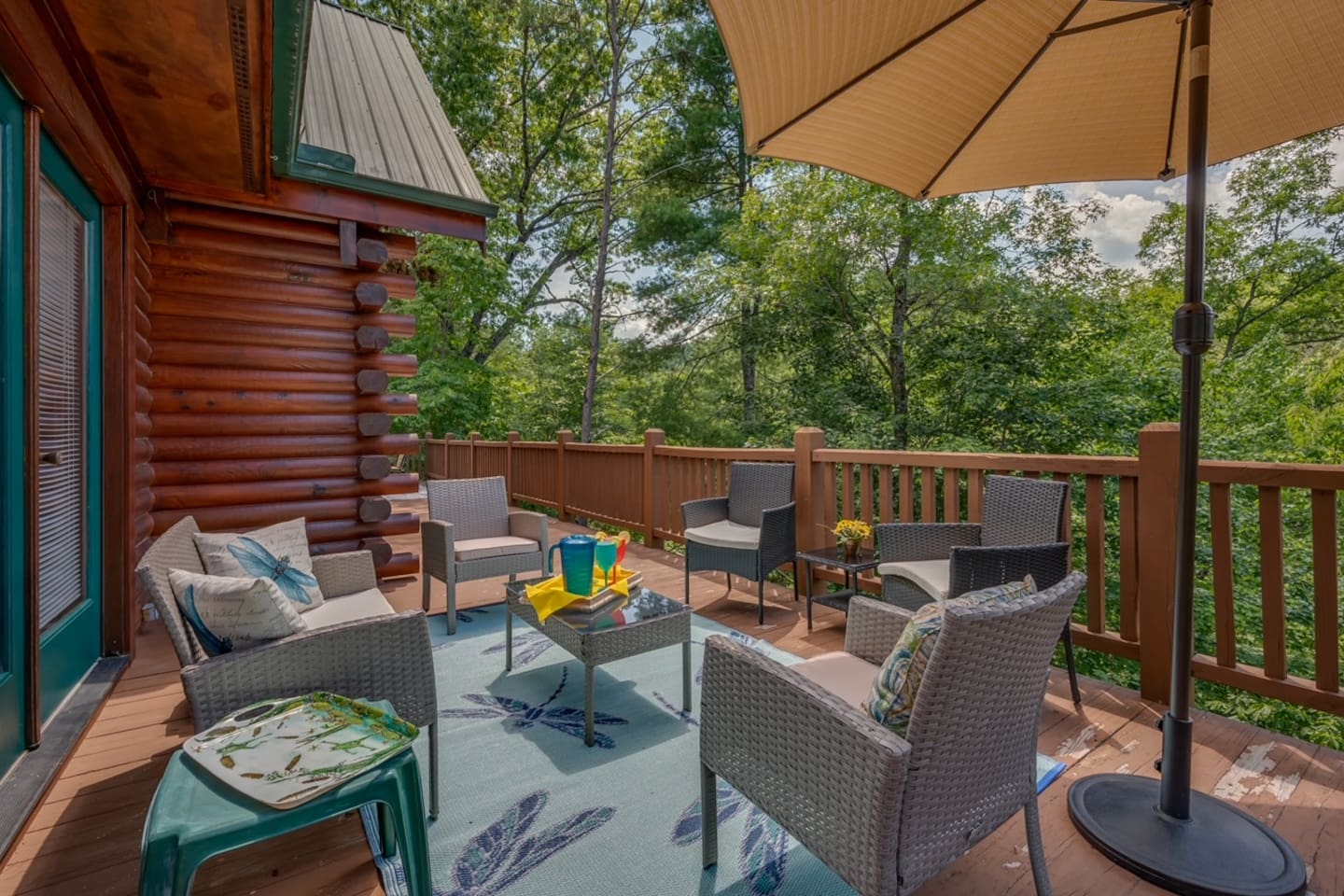 Outdoor seating on main level deck